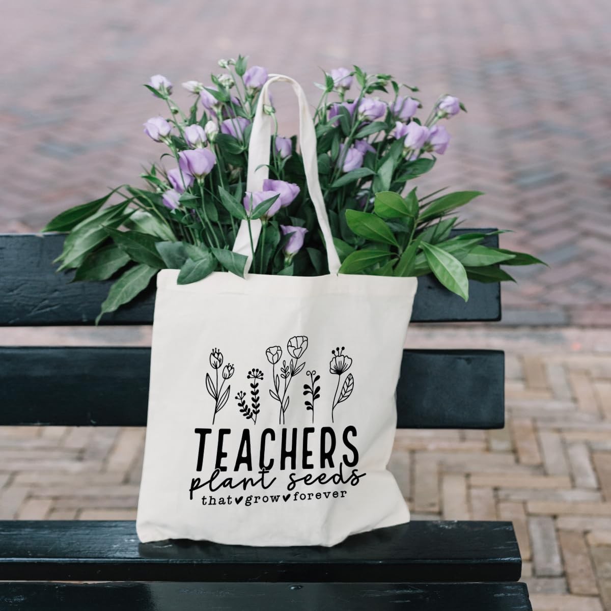 Boho Floral Teacher Tote Bag, Teacher Gifts for , Teacher Appreciation Gifts,…