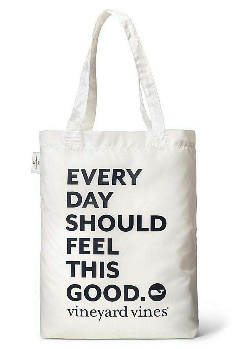 NWT VINEYARD VINES For Target Everyday Should Feel This Good Reusable Bag Pouch