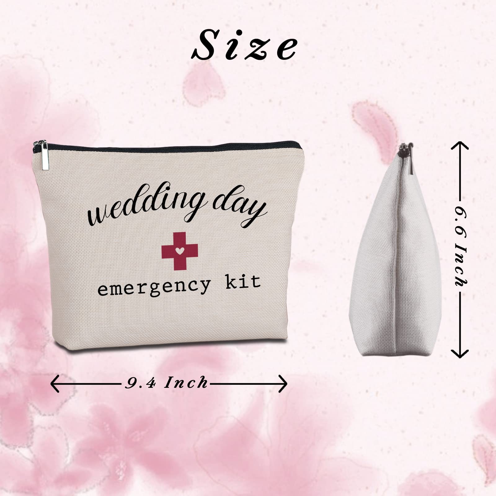 Yegifeyct Bridal Shower Gifts for Bride to Be Travel Makeup Bag Wedding white