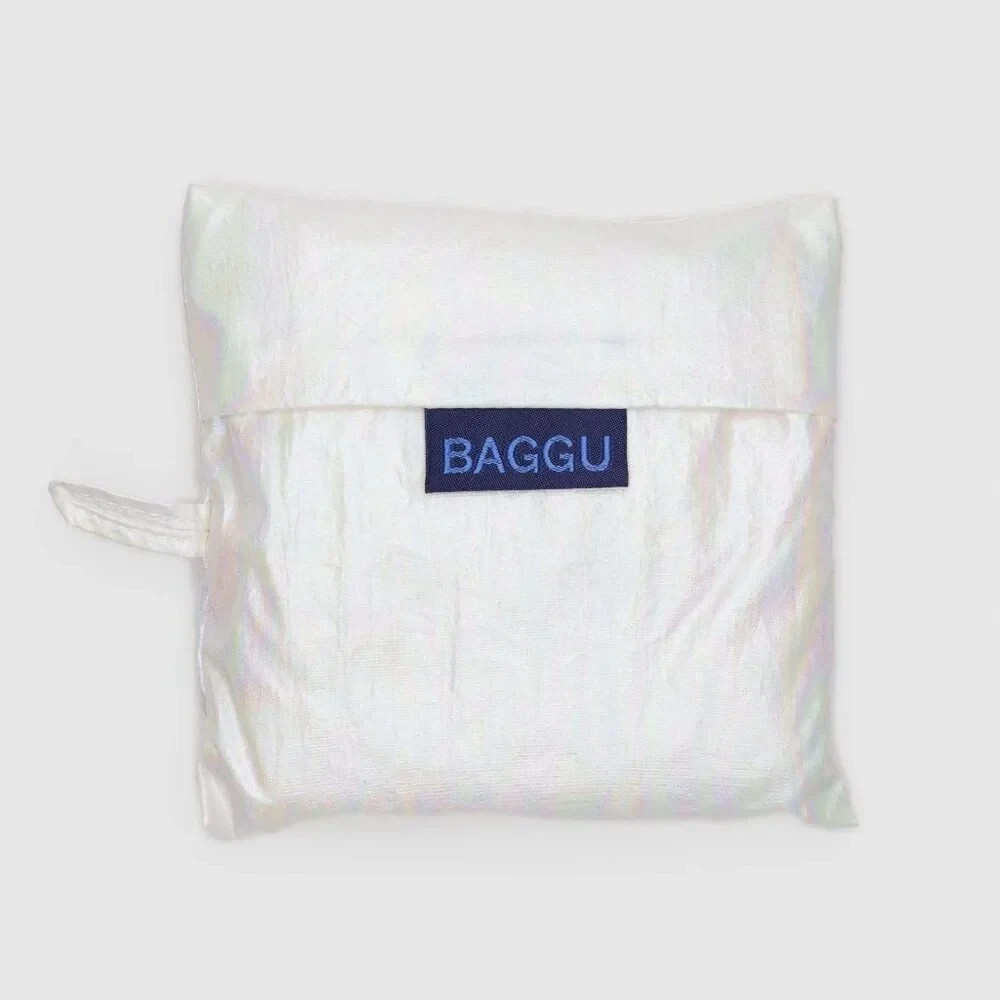 NWT Baggu Standard Reusable Bag Pearl Metallic US seller Discontinued OOP SoldOu