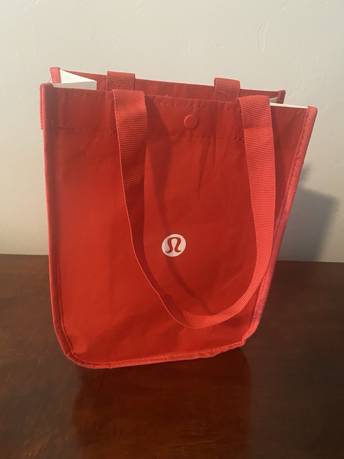 Lululemon Bag Red and White, 9″ x 12″ Re-usable Shopping Tote Bag
