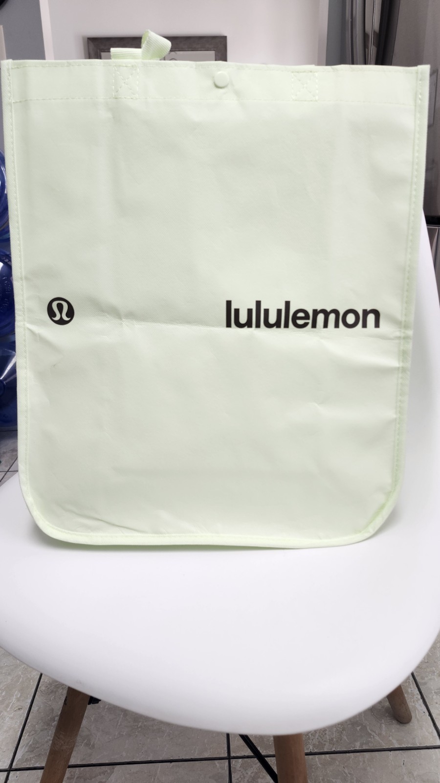 Lululemon Reusable Shopping Bags Color Black And Light Green