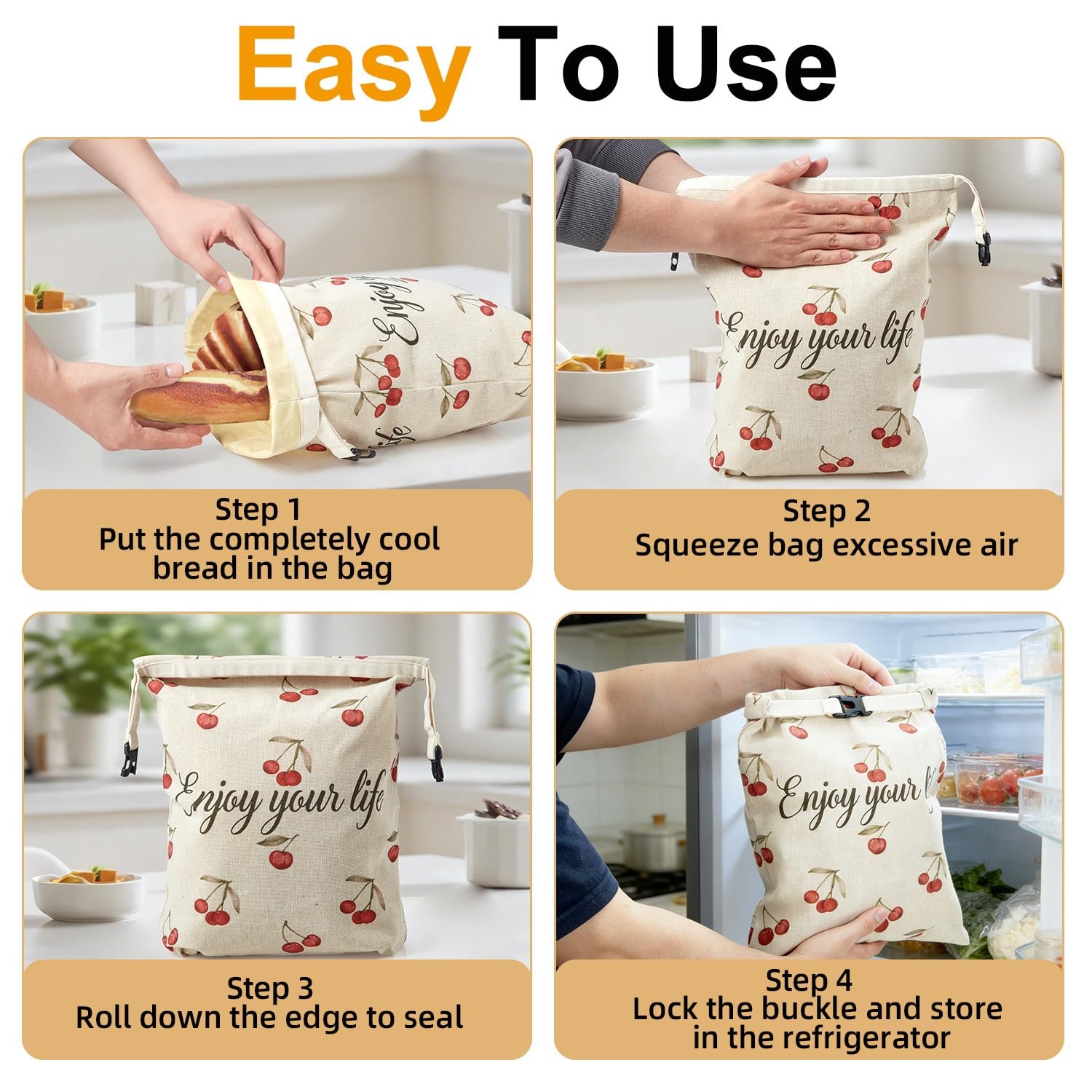 2 Pack Beeswax Bread Bags for Sourdough Homemade – X-Large, Red/Cherry