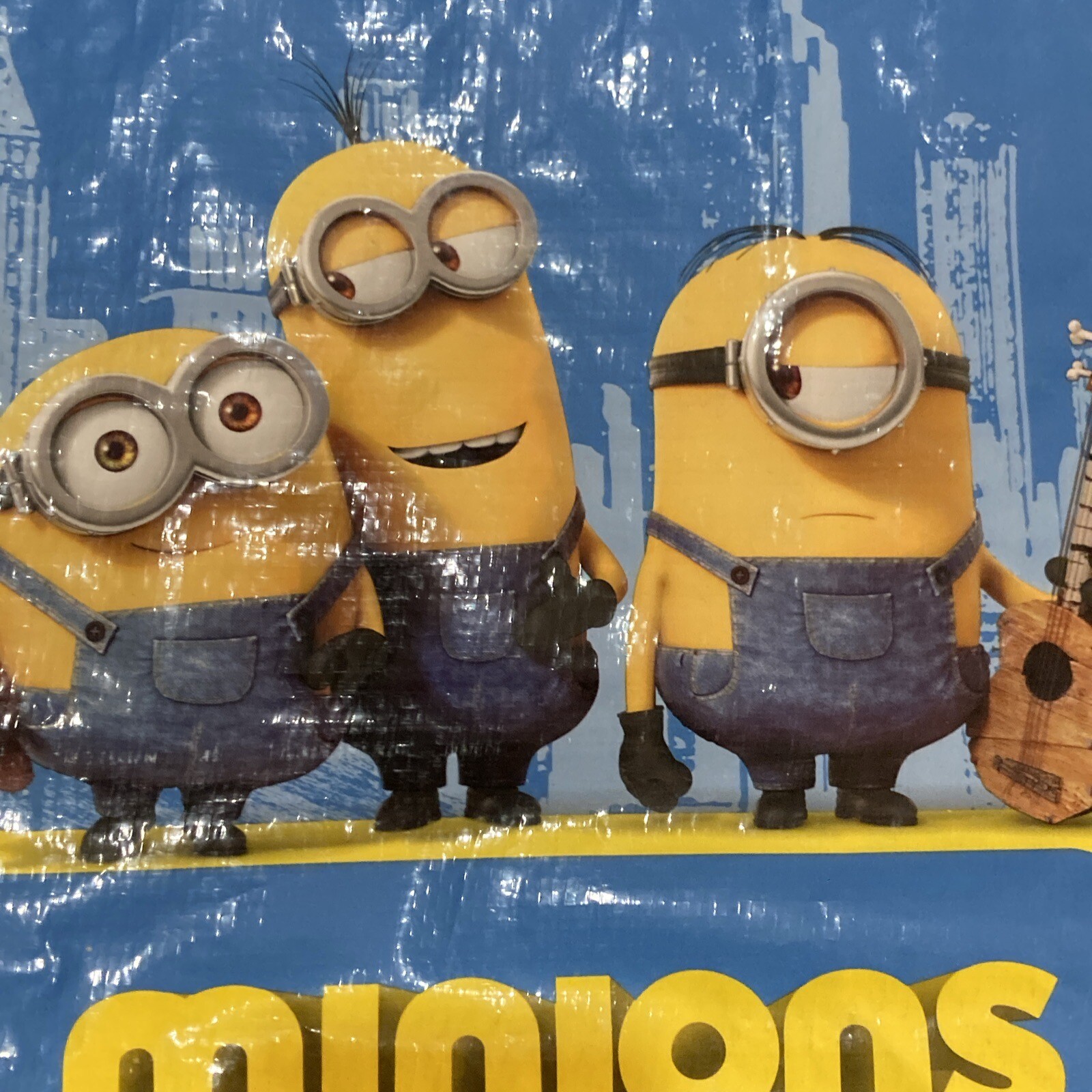 Tesco Minions Banana Tote Bag Kevin Stuart Bob New York Empire State Blue Guitar