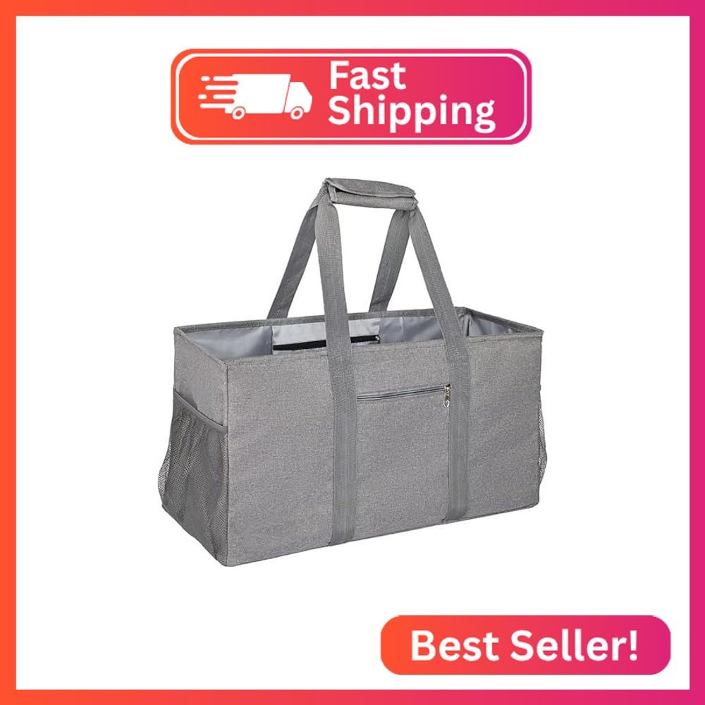 XINFULLWOL Extra Large Utility Tote Bag,Reusable Shopping Bags with Handles – Wa