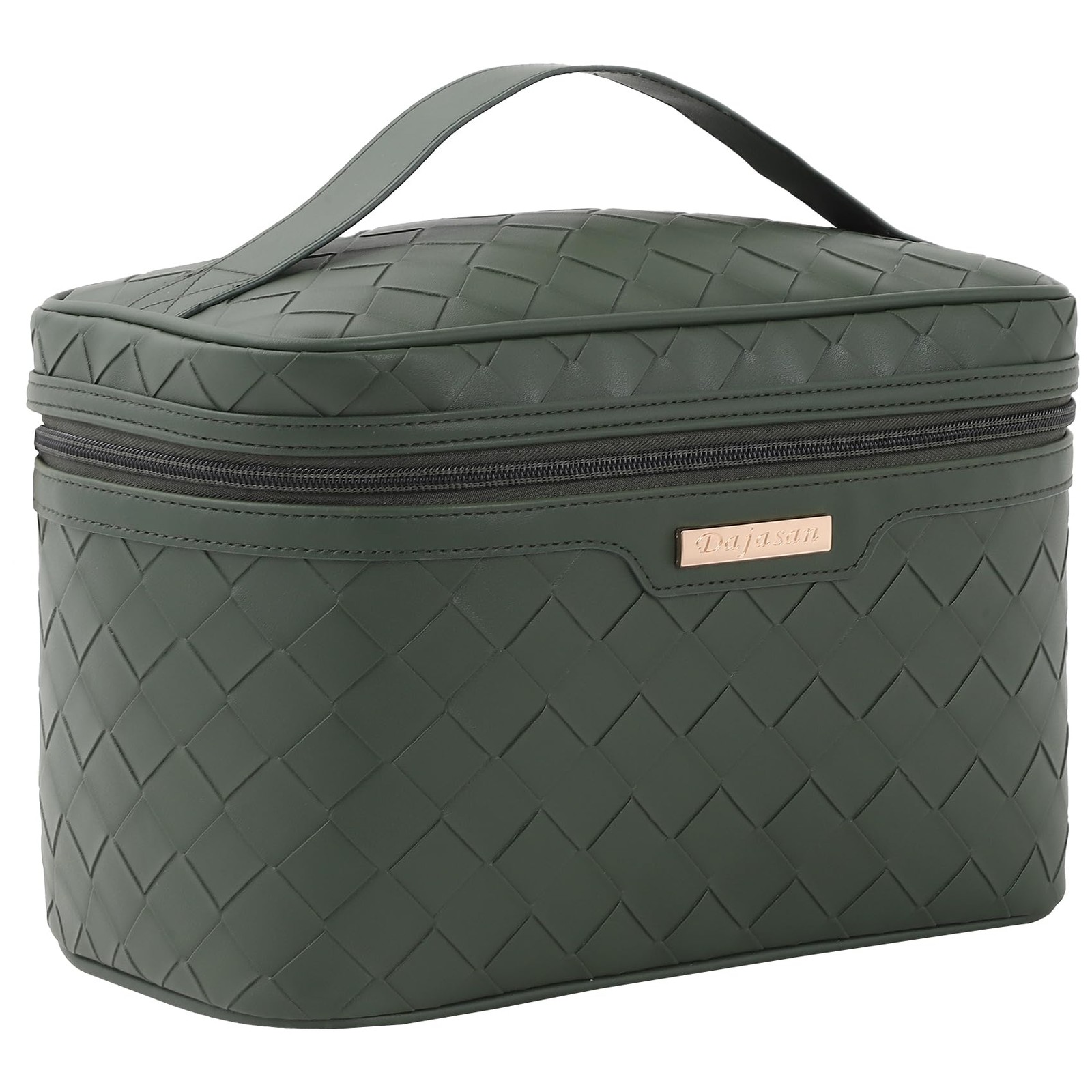 Dajasan Makeup Bag Cosmetic Bag, Travel Large Capacity Green