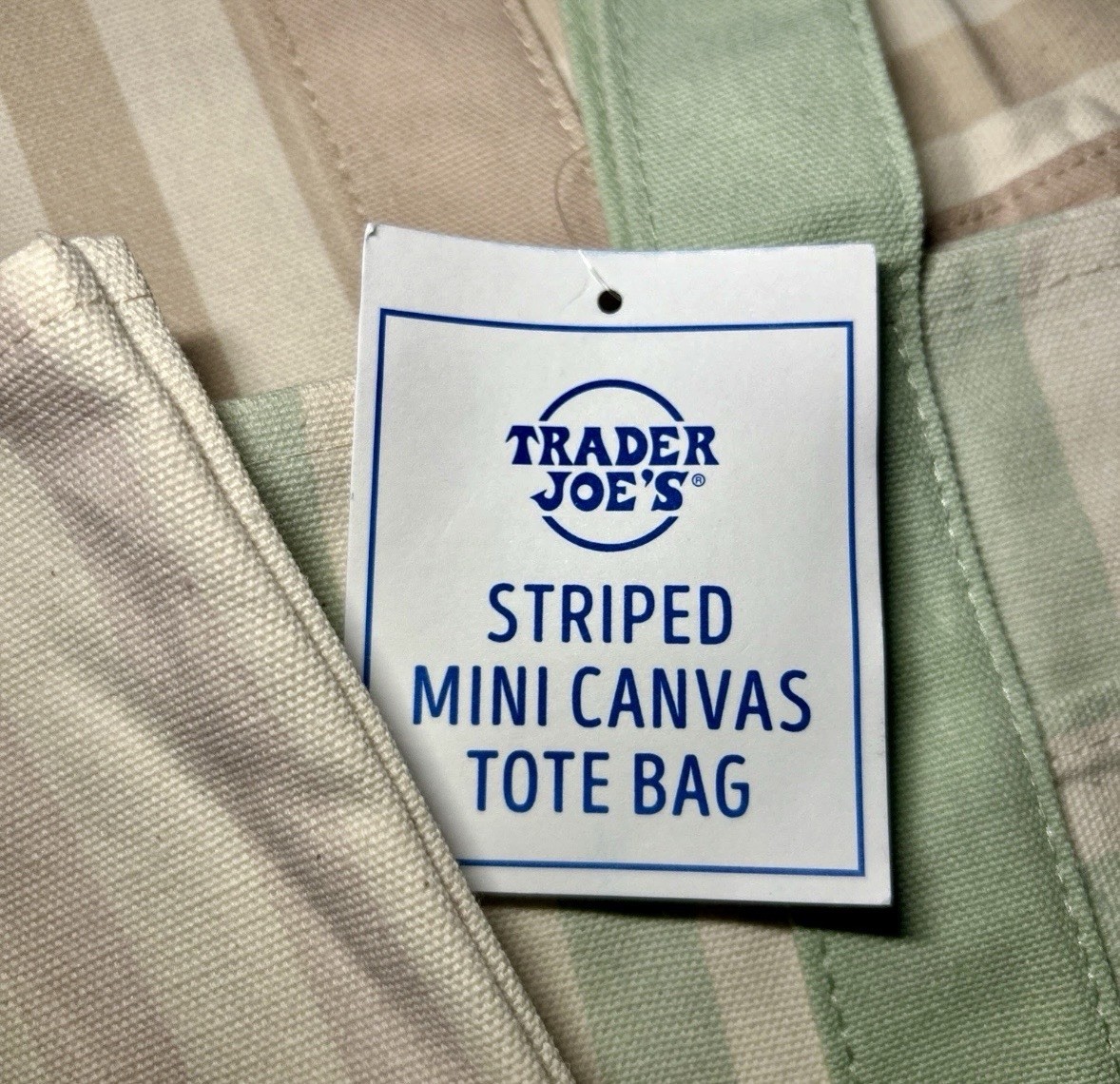 Choose Your Color! Trader Joe’s Striped Canvas Mini Tote 2026 summer collection