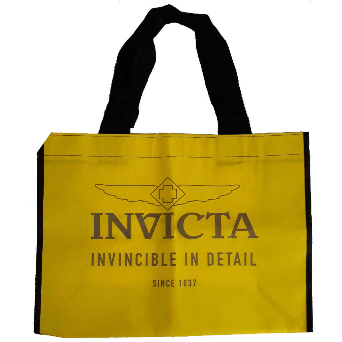 Invicta Tote Bag Promotional Boutique Style Yellow and Black, Foldable IPM001