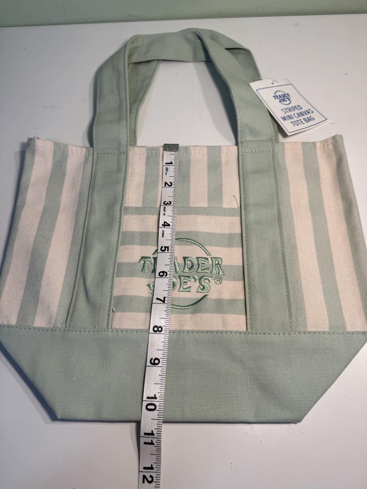 NEW Trader Joe’s Mini Canvas Striped Tote Bags (Pink, Sky Blue, Green, Sand)