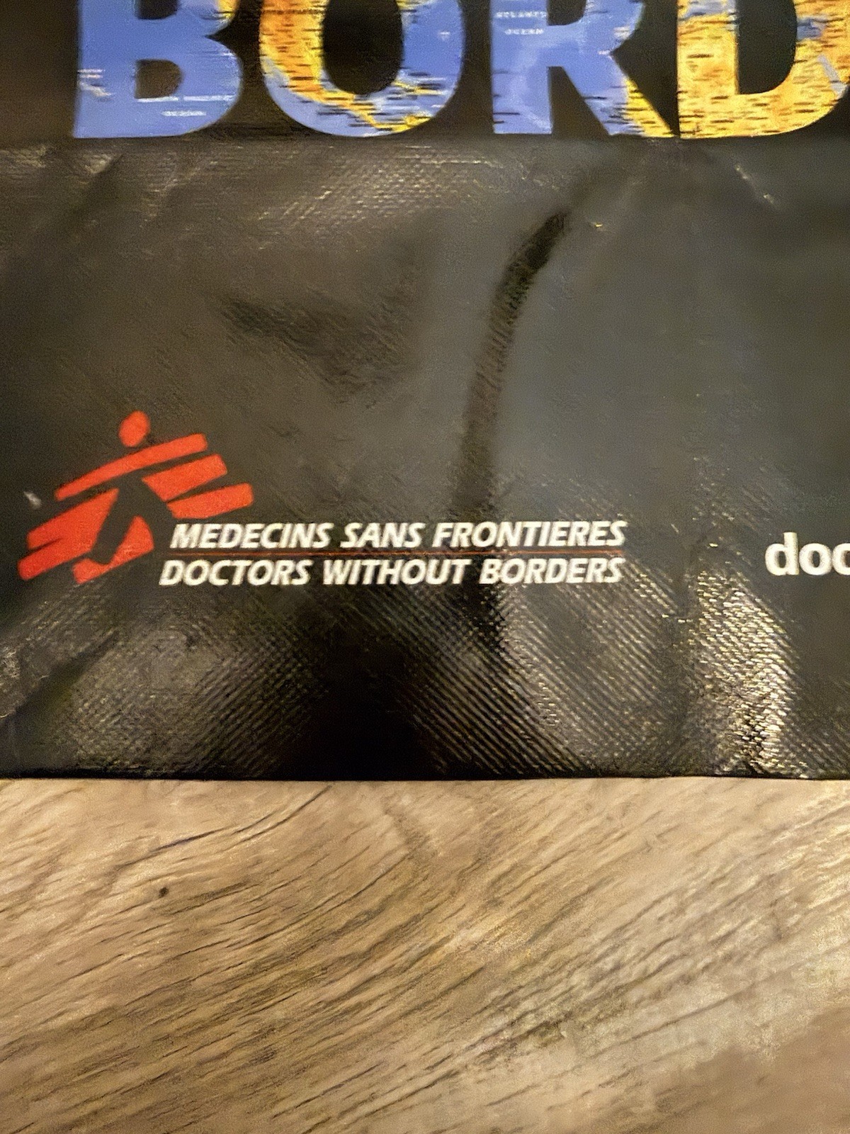 Set of 2 Doctors Without Borders ECO Friendly Reusable Tote Shopping Bags Black