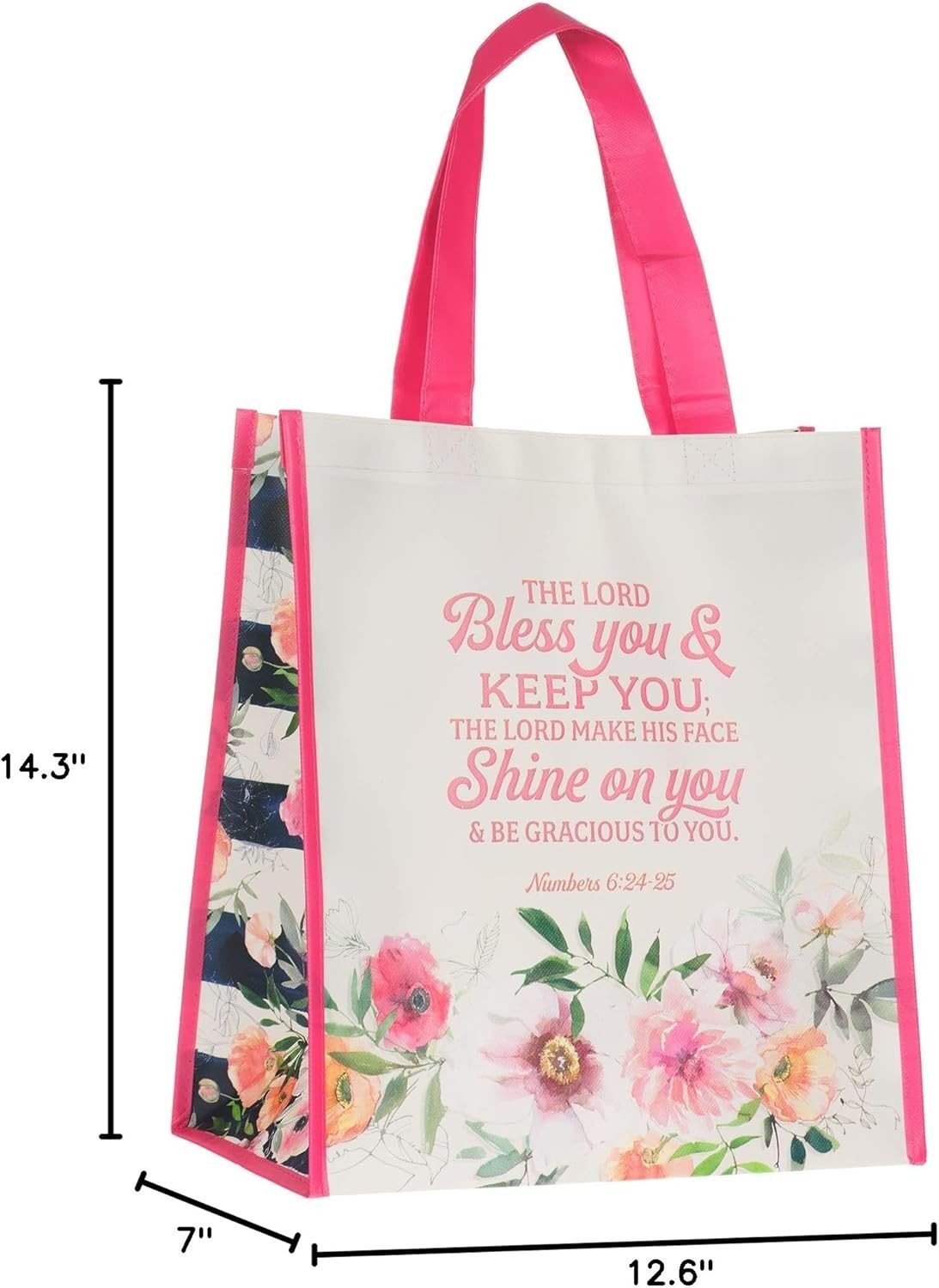 Reusable Shopping Tote Bag for Women: May the Lord Bless You and Keep You – N…