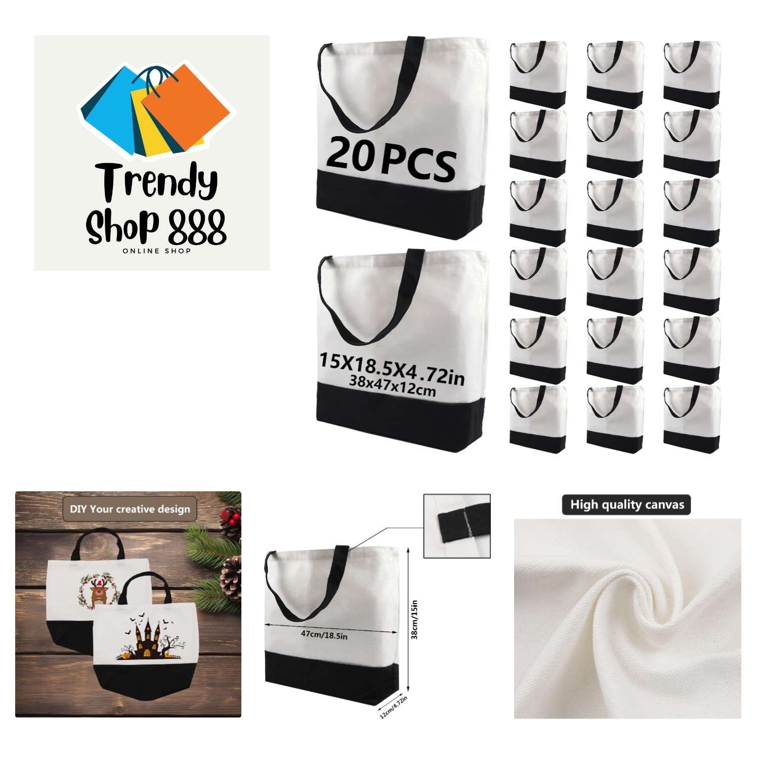 Sublimation Tote Bags,polyester tote bags for sublimation, blank canvas tote …