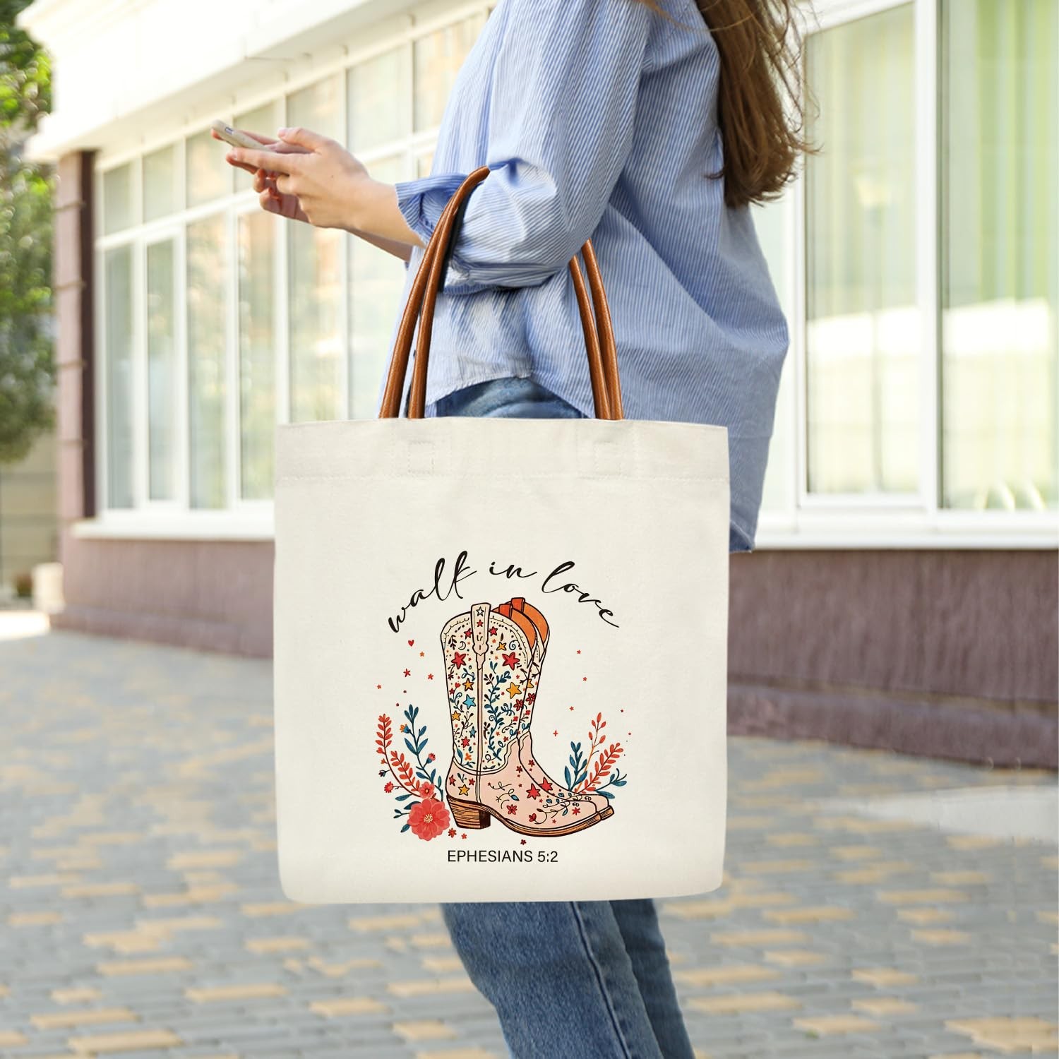 Cowgirl Western Tote Bag for Women, Christian Gifts for Women, Mother’s Day B…