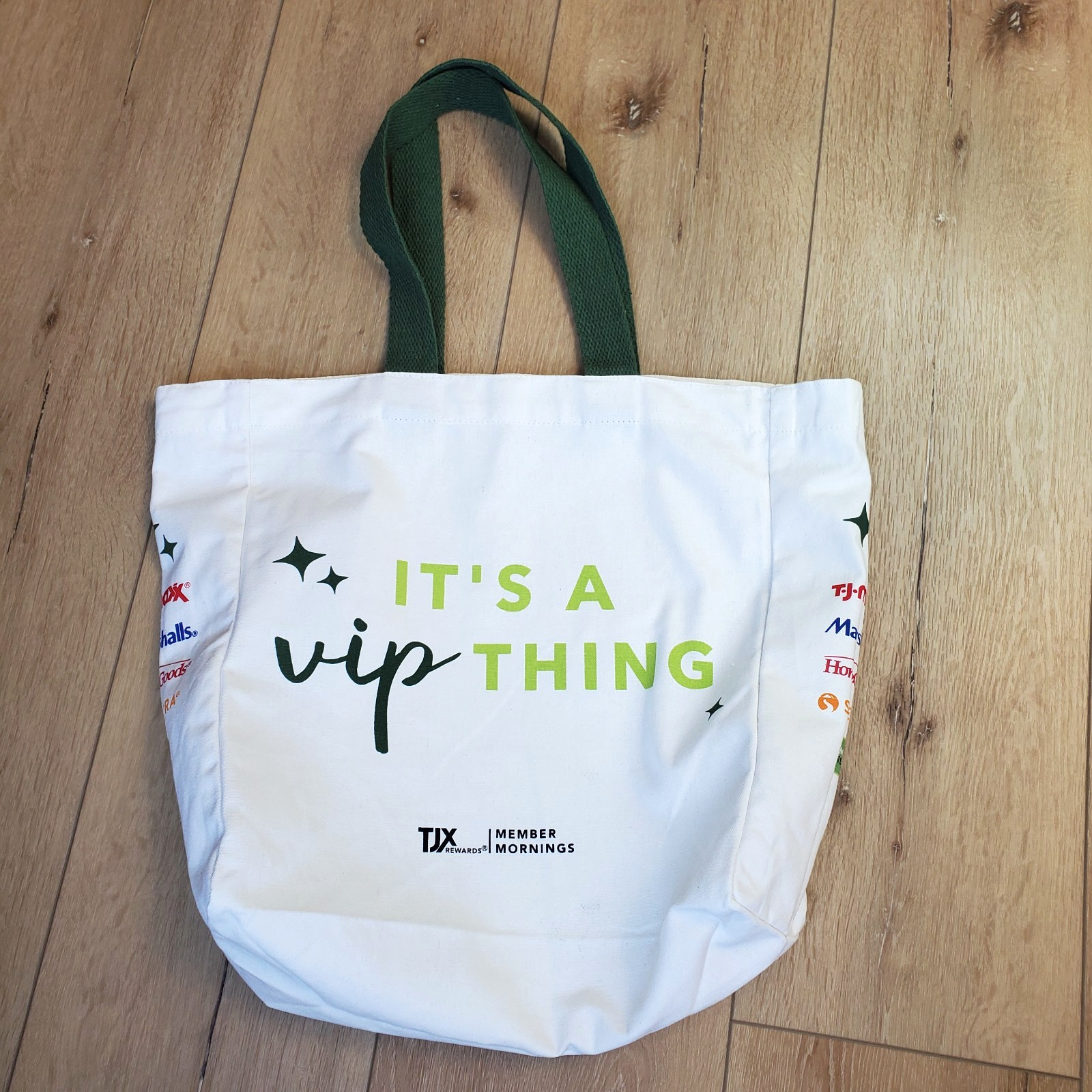 3 Marshalls HomeGoods TJMaxx Large Tote Bag Lot New VIP Cotton Shopping Market