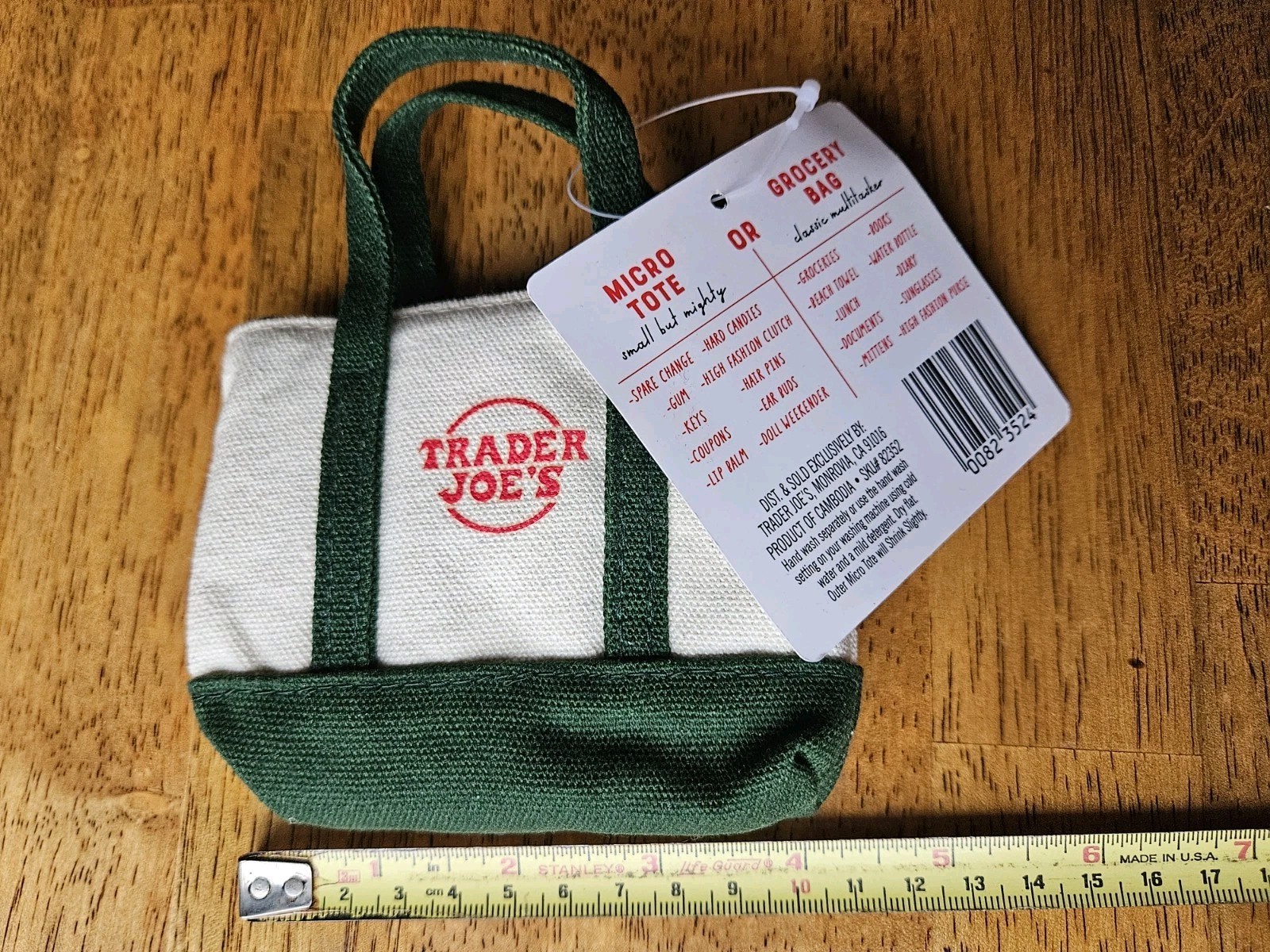 Trader Joe’s 3 Set Mini Canvas Micro Tote With Storage Bag Limited, 🇺🇲 Seller