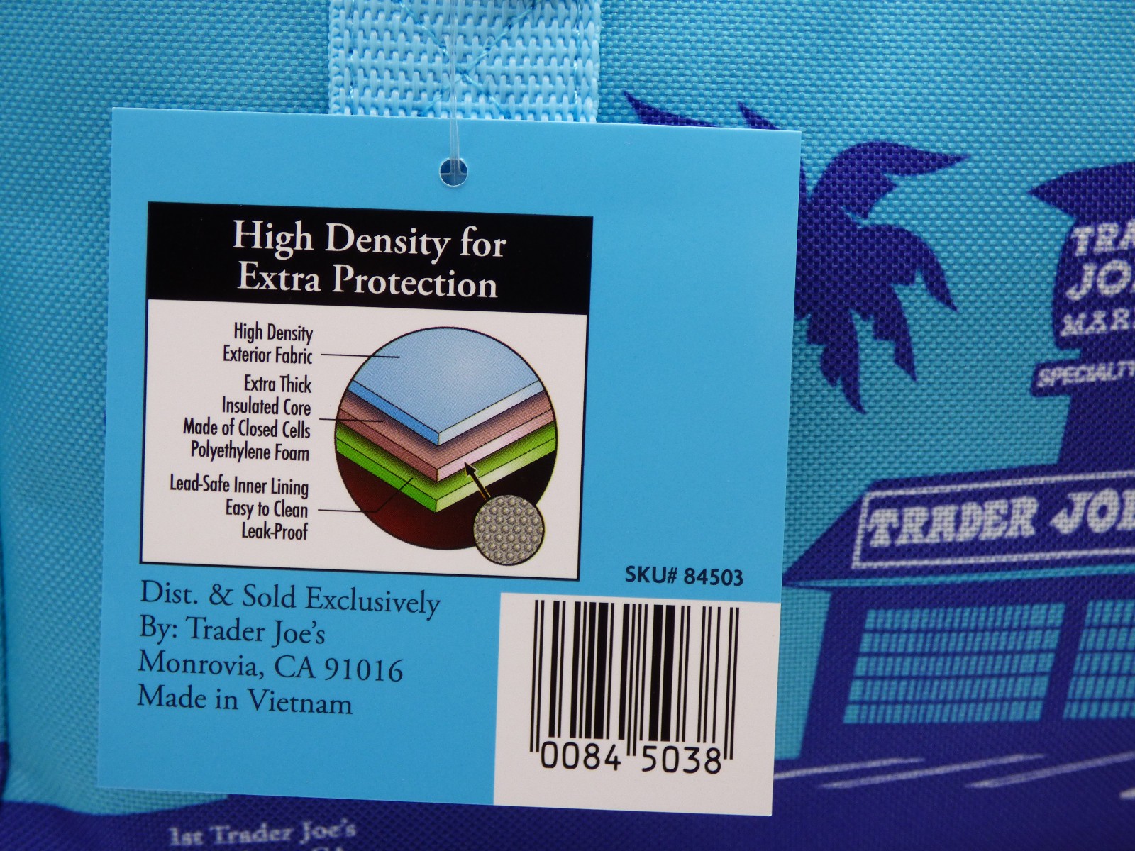 Trader Joe’s – Mini Insulated Bag – Blue/Purple – 10″ x 6″ x 6″ – 1.5 gal