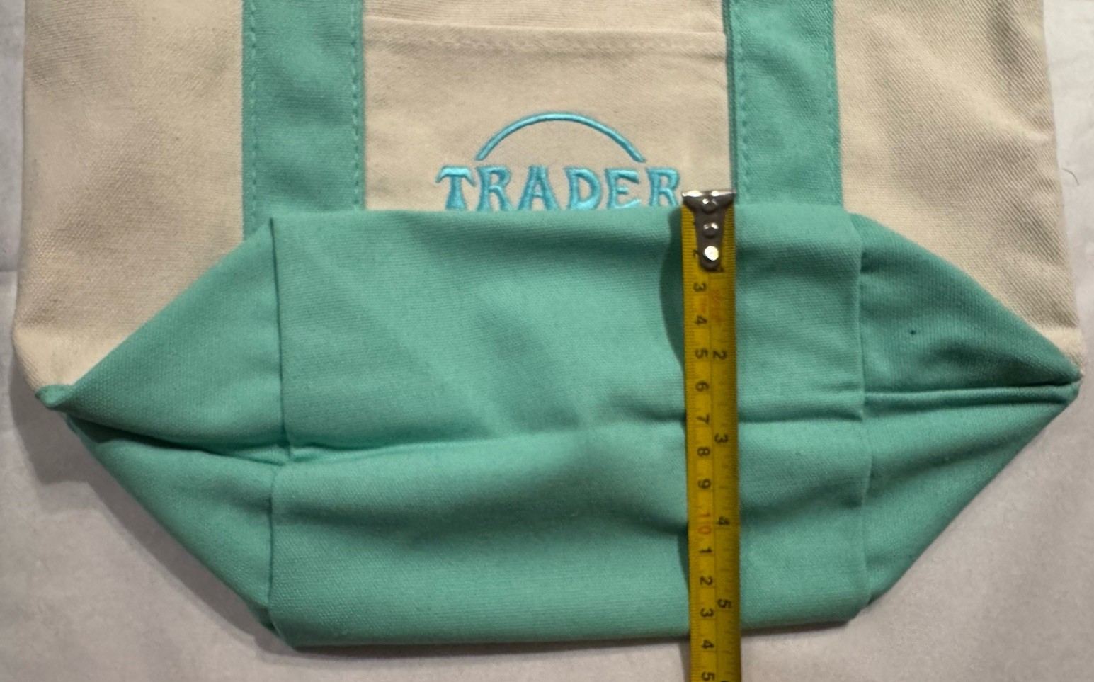 TRADER JOE’S MINI PASTEL CANVAS TOTE BAG LIGHT GREEN NWT FREE GIFT FAST SHIP 🎁