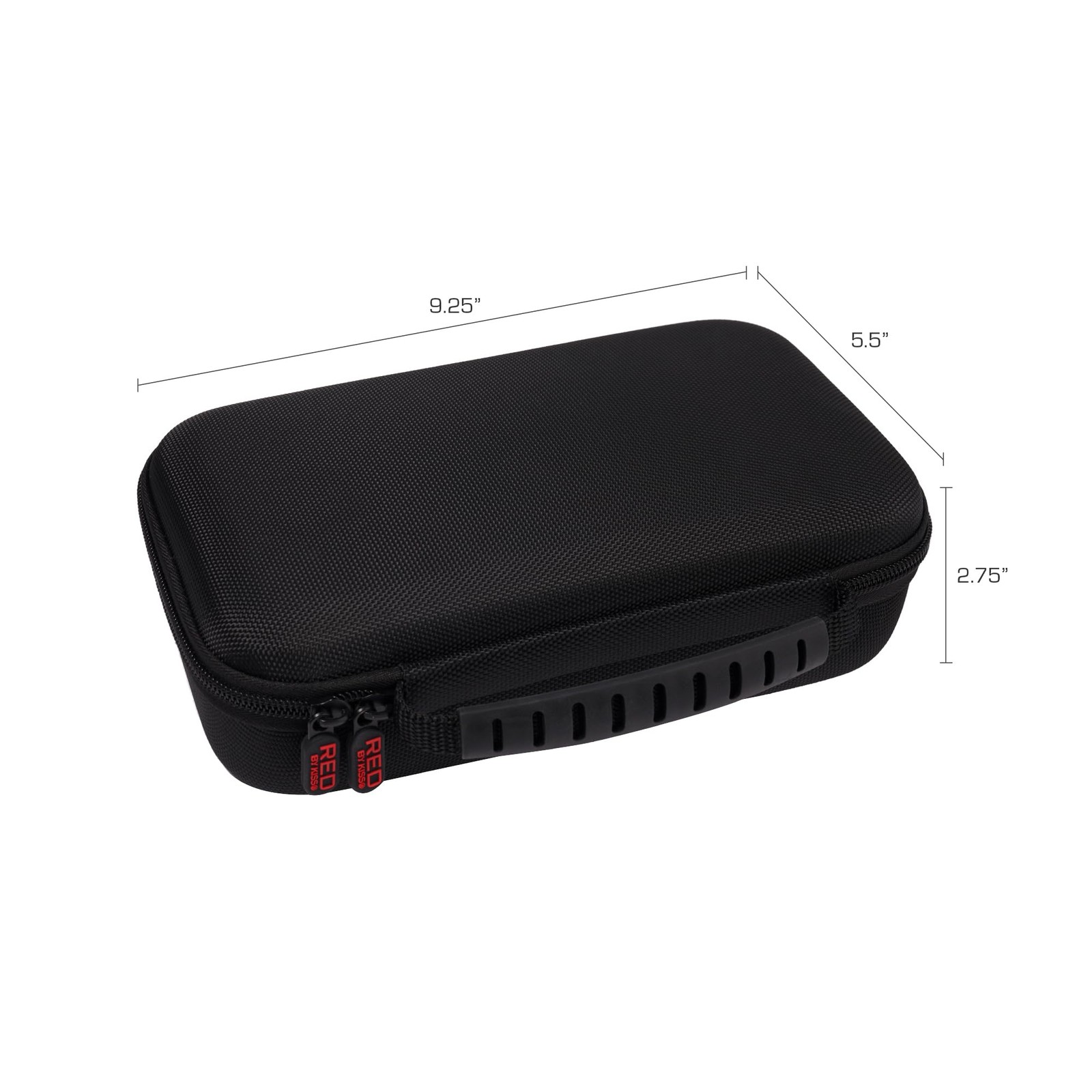 RED by Kiss Men Grooming Portable Organizer 9.25″ X 5.5″ X 2.75″, Black