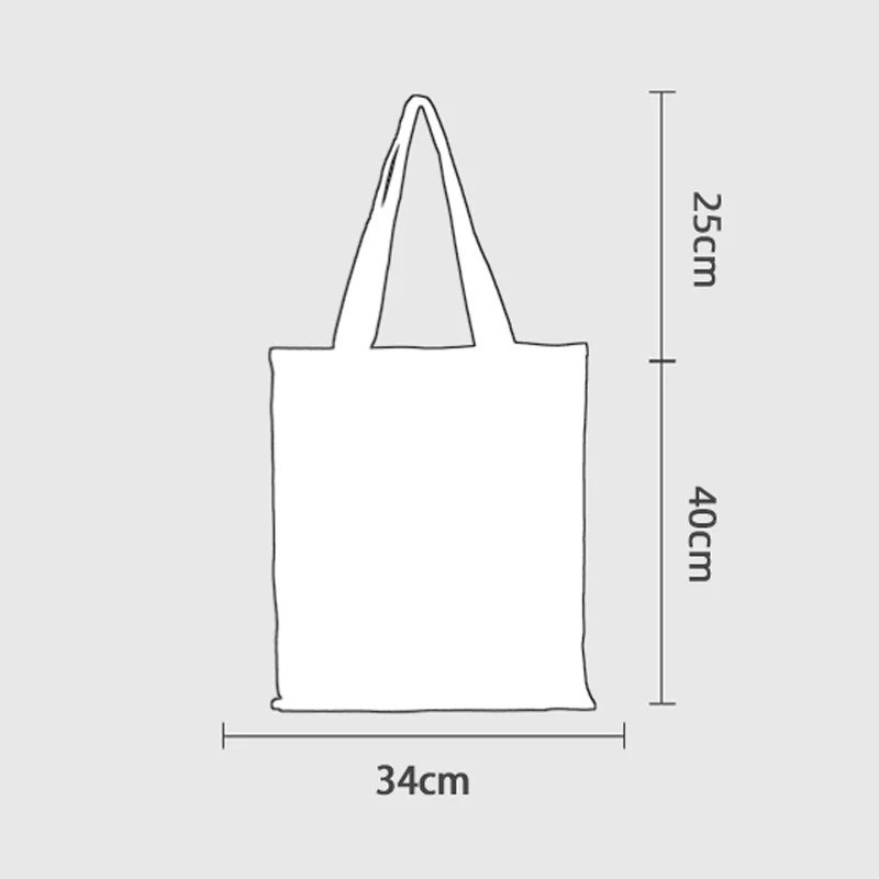 2/3/5PCS Reusable Canvas Tote Bag 34x40cm Storage Shopping Grocery Pouch