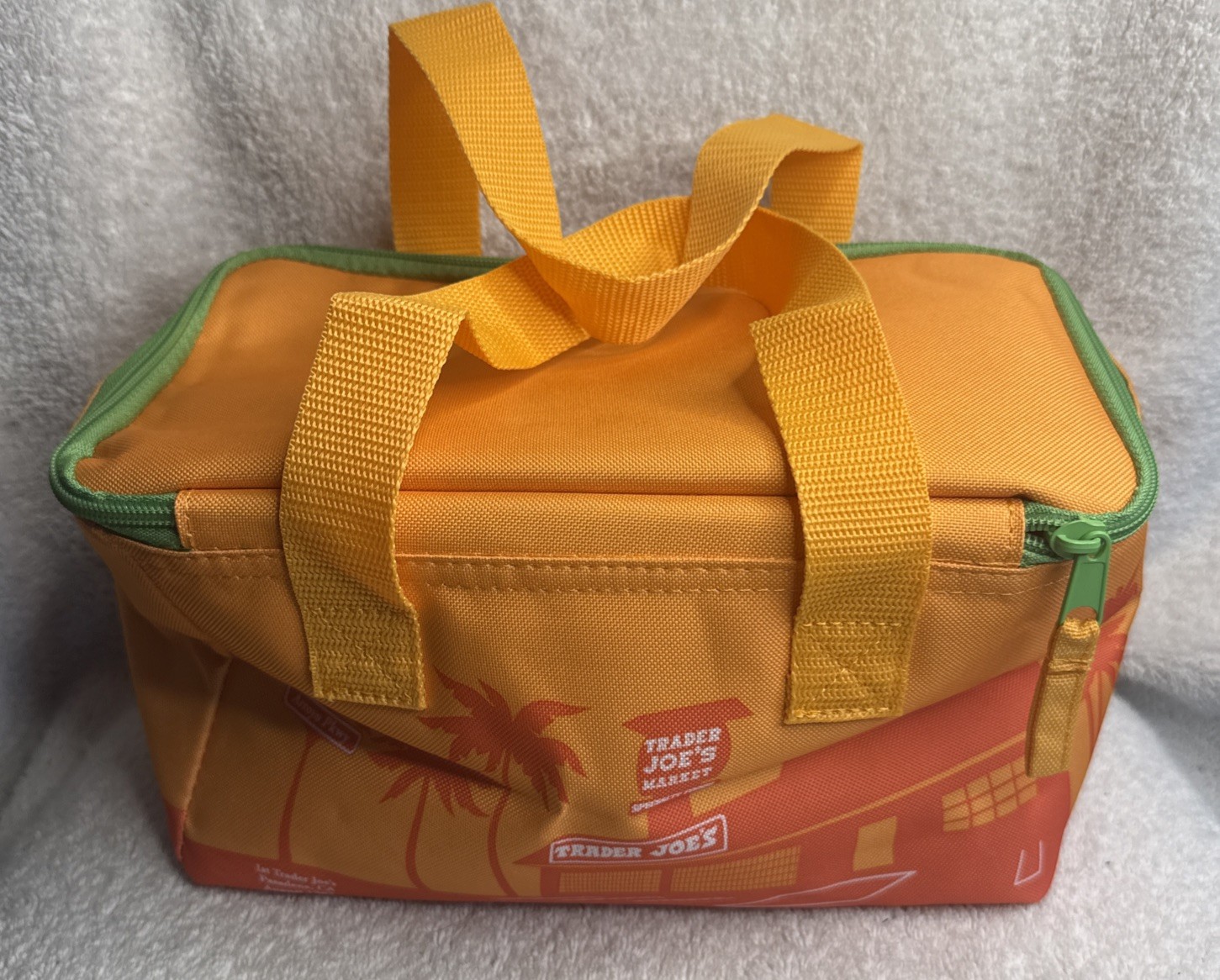 Trader Joe’s 2026 Mini Insulated Summer Mini Tote Cooler Bag Green Orange