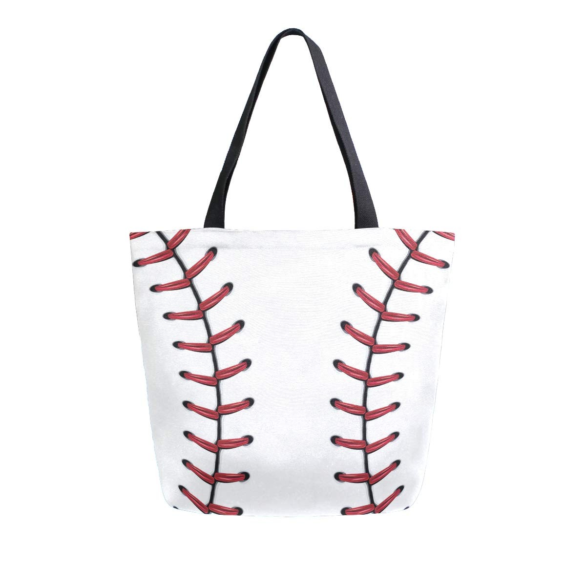 Sport Baseball Canvas Tote Bag Large Women Casual Shoulder Bag Handbag, Softb…