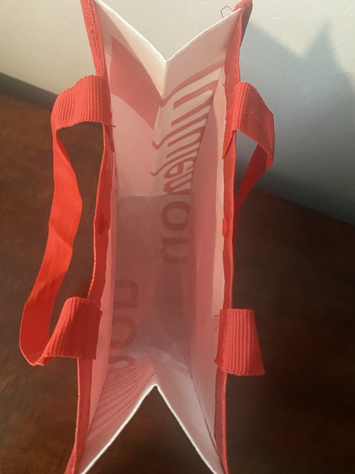 Lululemon Bag Red and White, 9″ x 12″ Re-usable Shopping Tote Bag