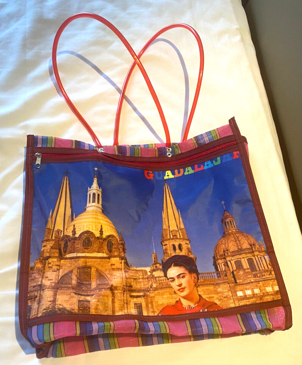 Bag Blue Frida Kahlo Mexican Loteria Mesh Bolsa De Maya Mexicana De Frida Kahlo