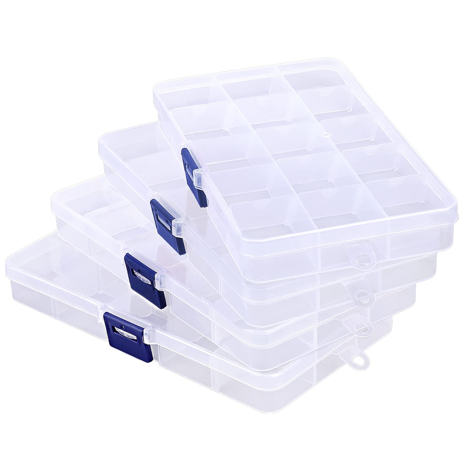 Rhinestone Organizer for Nails, 4PCS Small-6.7” x 3.7“, 4PCS-Blue Buckle*4
