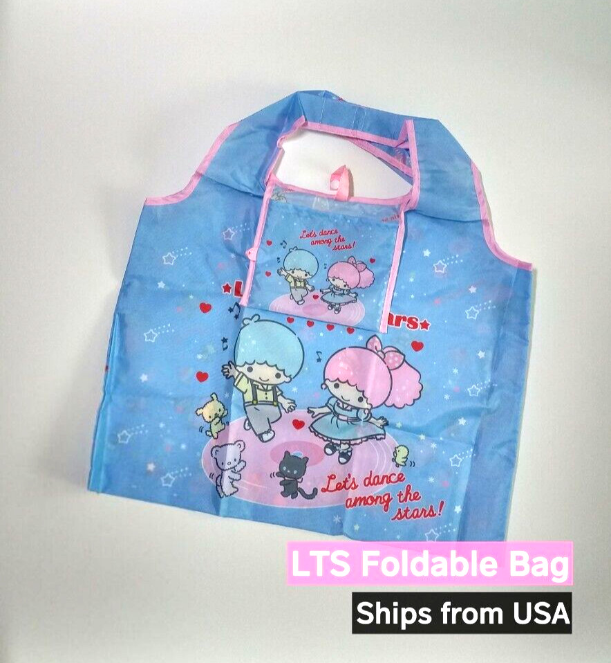 Little Twin Stars Folding Shopping Bag Grocery Tote Bag (CA, USA) SANRIO