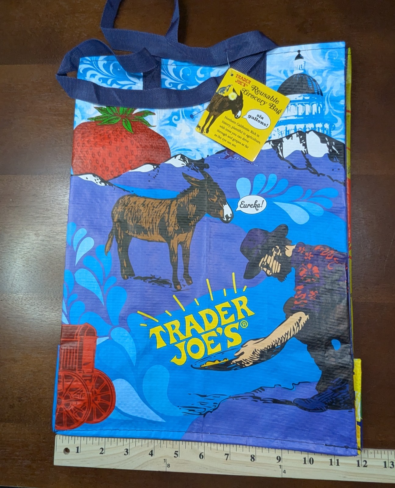Trader Joe’s – Reusable Shopping Tote Grocery Bag Northern California 6 Gal NWT