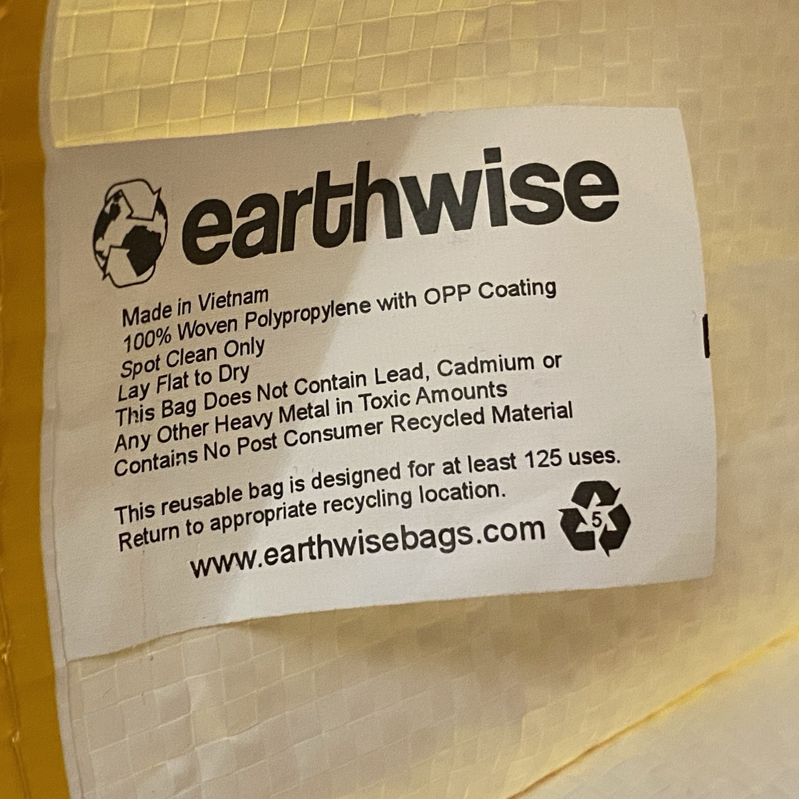 Giant Reusable Everyday Shopping Bag Tote ~ All You Knead is Love ~ Earthwise