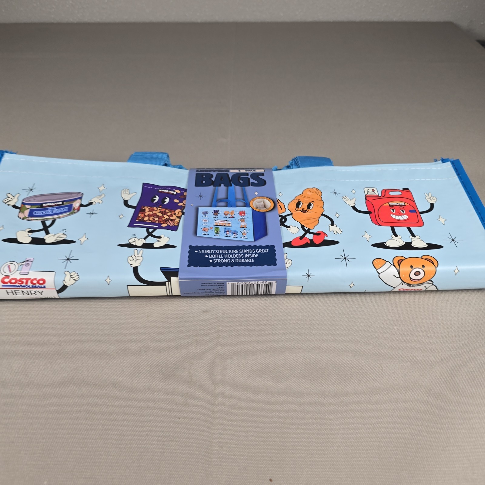 Set Of 4 Pack Costco Kirkland V2 Reusable Shopping Bag Tote NEW