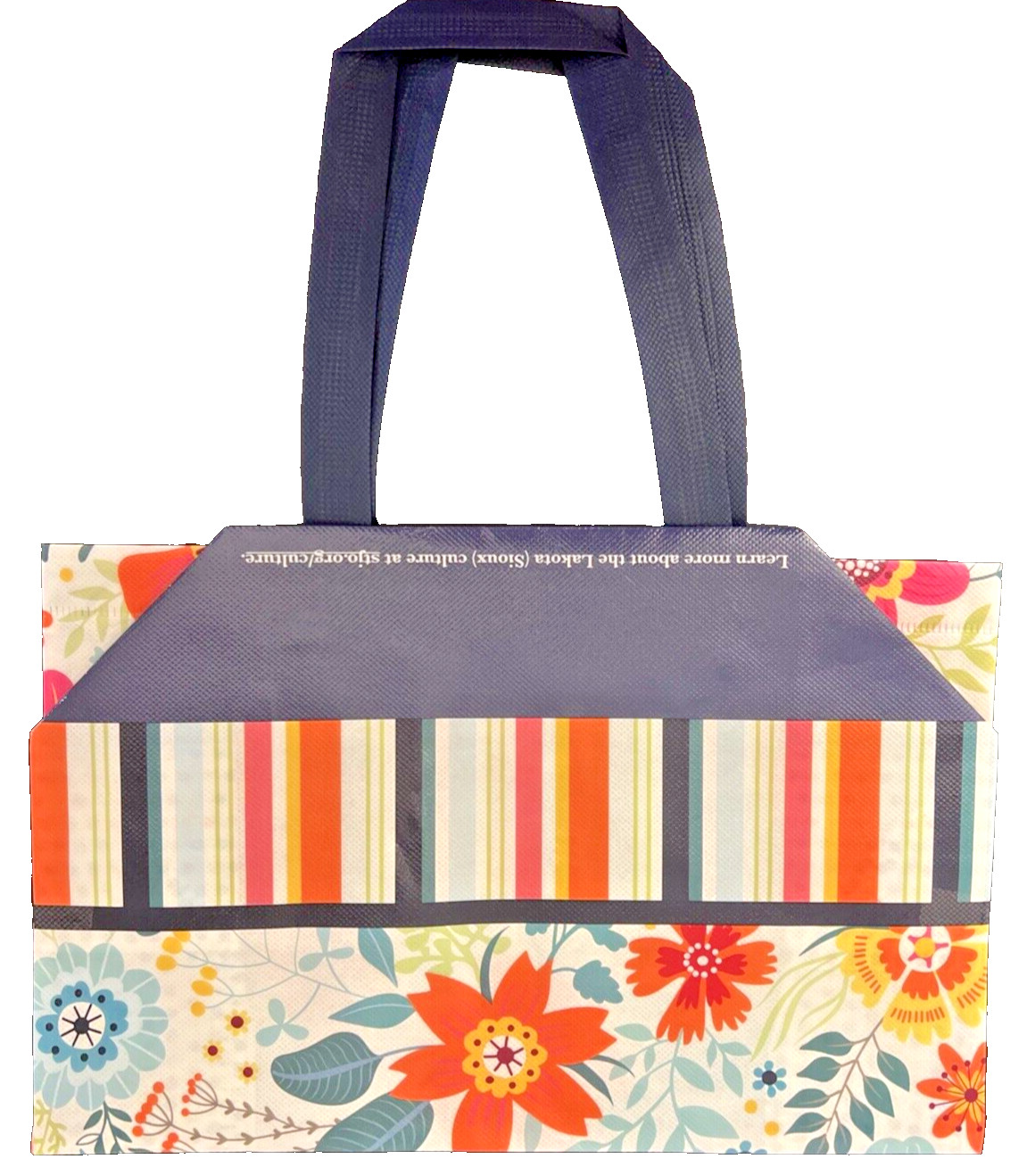 Reusable 6 Gallon Floral Multicolor Tote Bag St. Joseph’s Indian School Charity