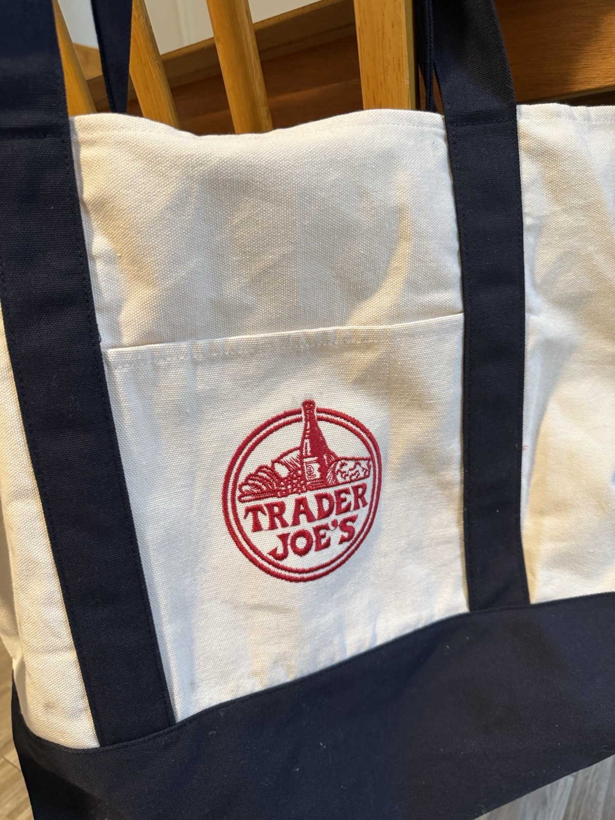 Trader Joe’s Canvas Tote Shopping Bag – LARGE CLASSIC NAVY – NEW with TAGS