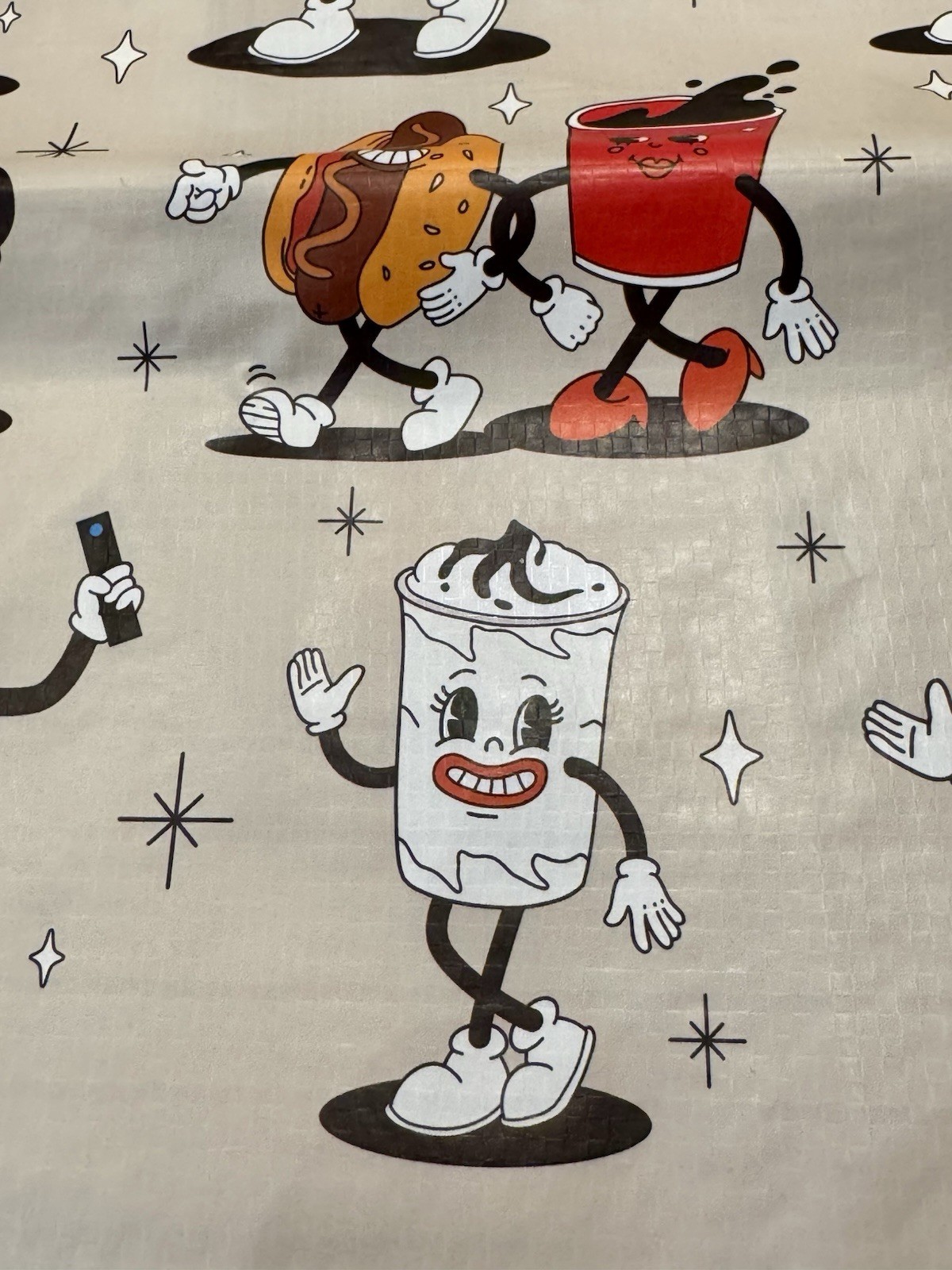 Costco Cartoon Highlights Reusable Shopping Tote Kirkland Heavy Duty SINGLE BAG