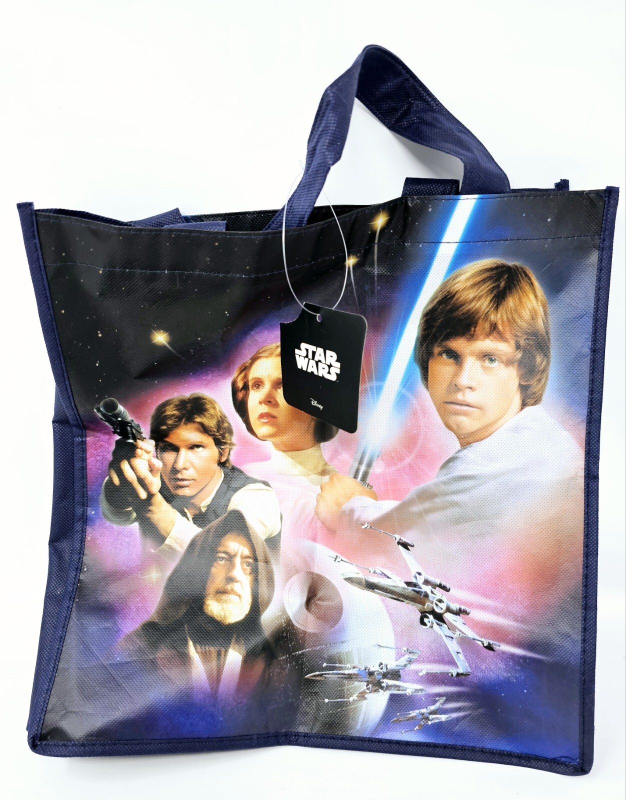 Star Wars Reusable Polypropylene Shopper Tote Bag New 13×13 Luke Obi-Wan Han NWT
