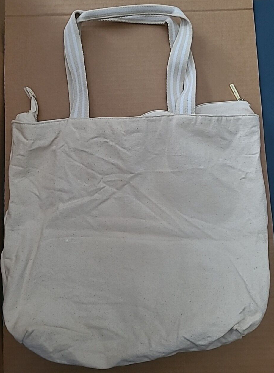 Bath & Body Works “Love” Canvas Tote Bag and 2 Plastic Reusable Shopping Bags