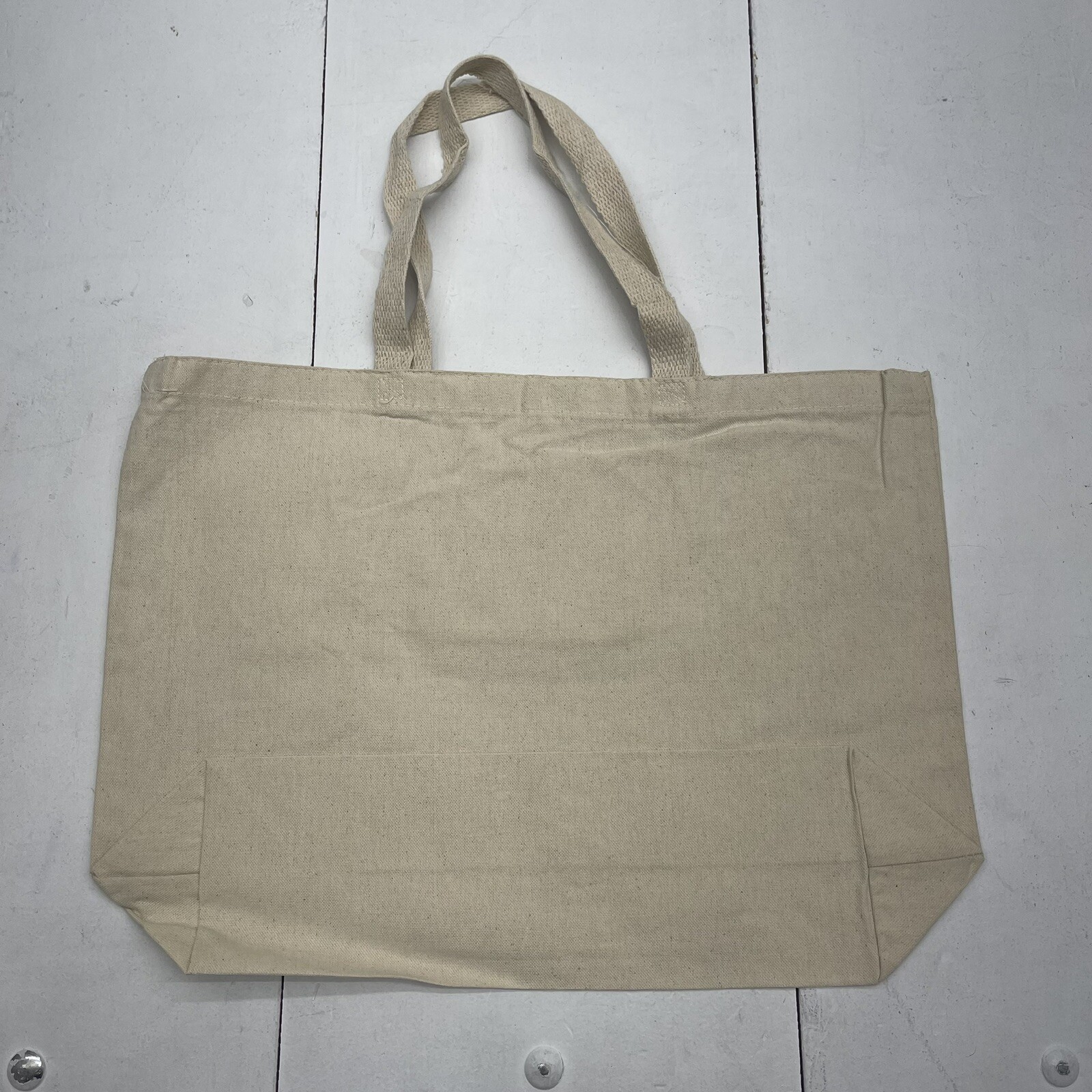 Q-Tees Q600 Jumbo Canvas Tote 100% Heavy Cotton Natural Beige Single Bag