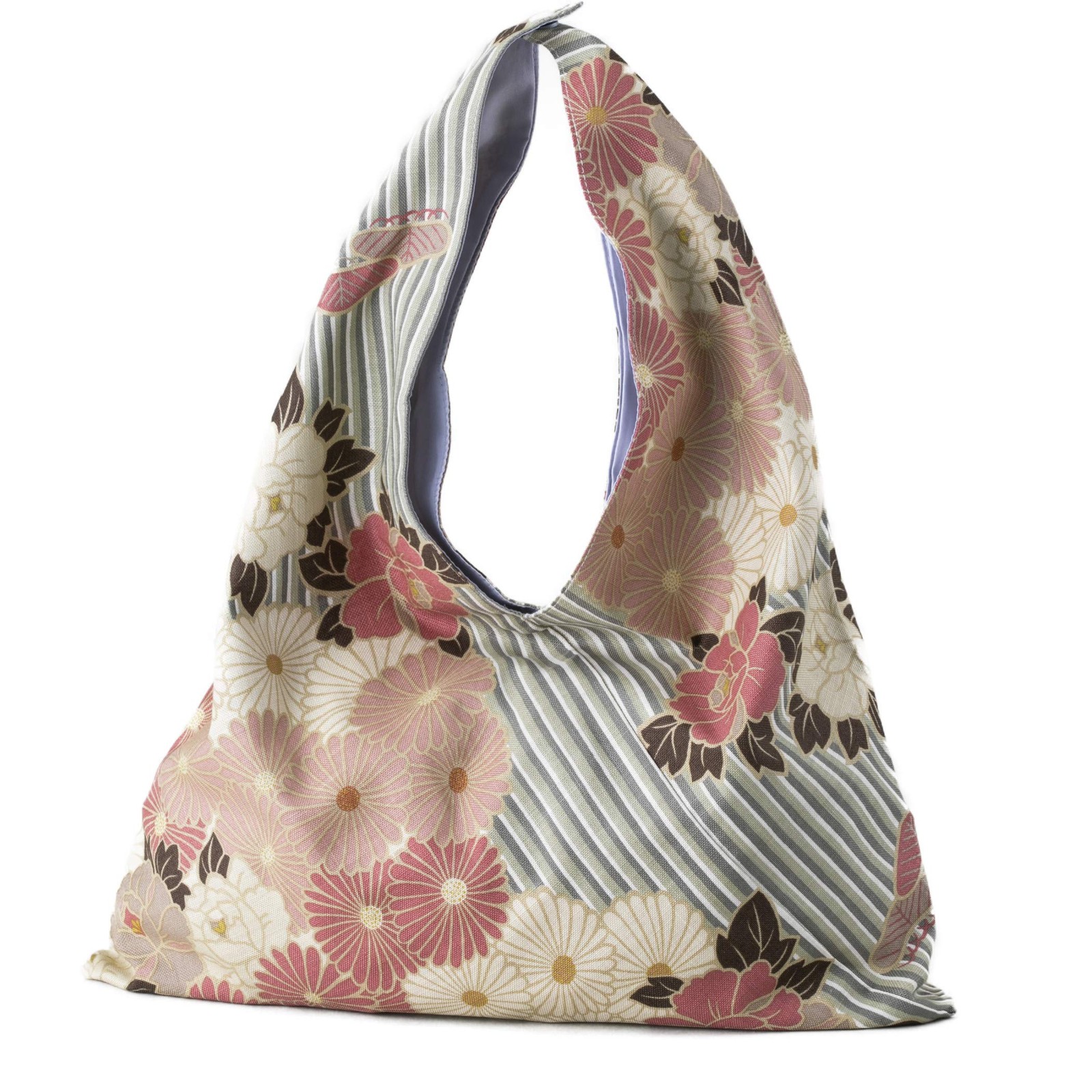Japanese Furoshiki tote bag (Flower – Pinkbeige) Kimono Bag/Made in Japan 100…