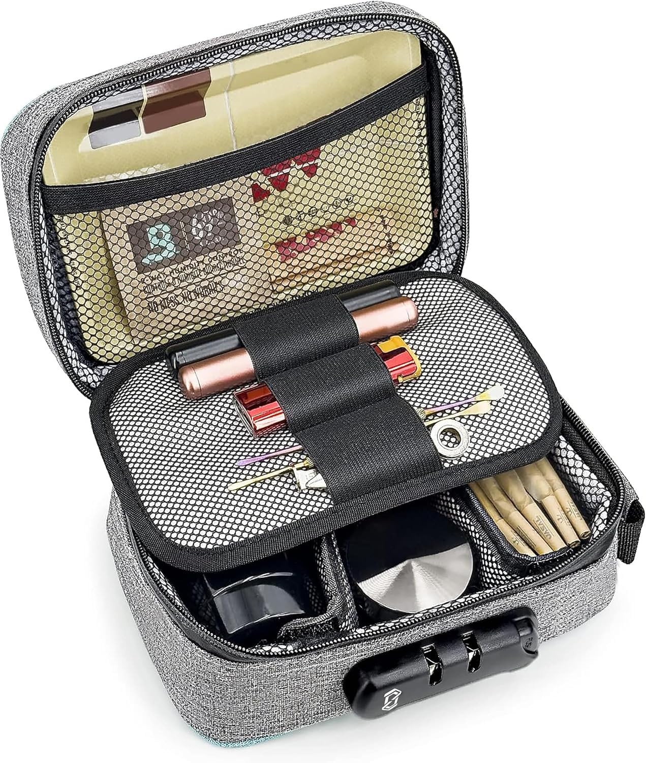 OZCHIN Smell Proof Bag with Combination Lock File Organizer Case M, grey