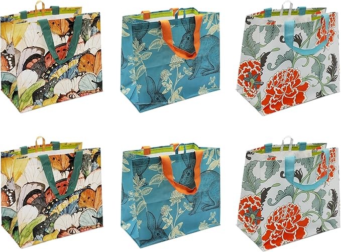 Reusable Grocery Shopping Bags Extremely Durable Multi Use Large Stylish Fun …