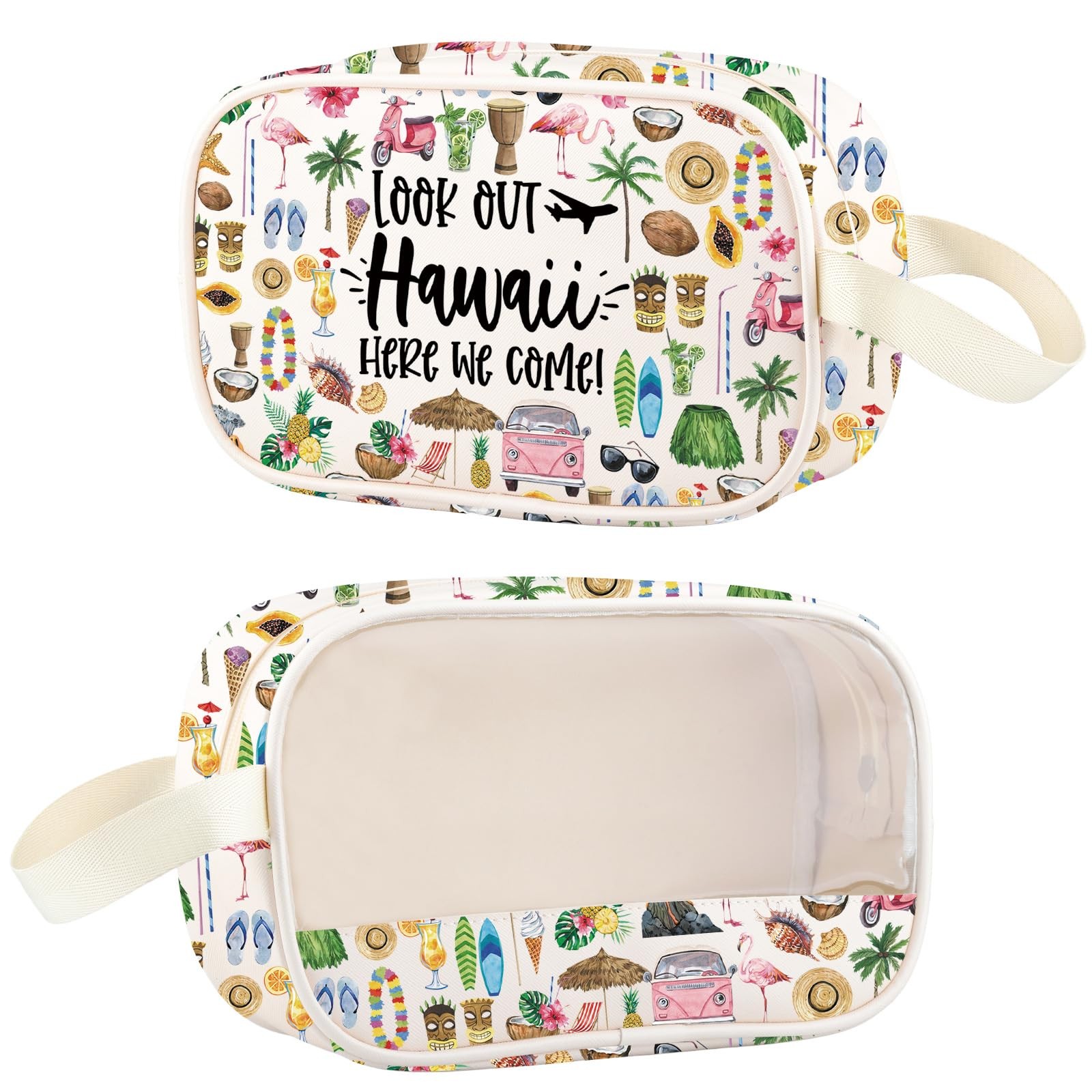 JNIAP Hawaii Makeup Bag Trip Gifts Aloha State Beach Out cmb