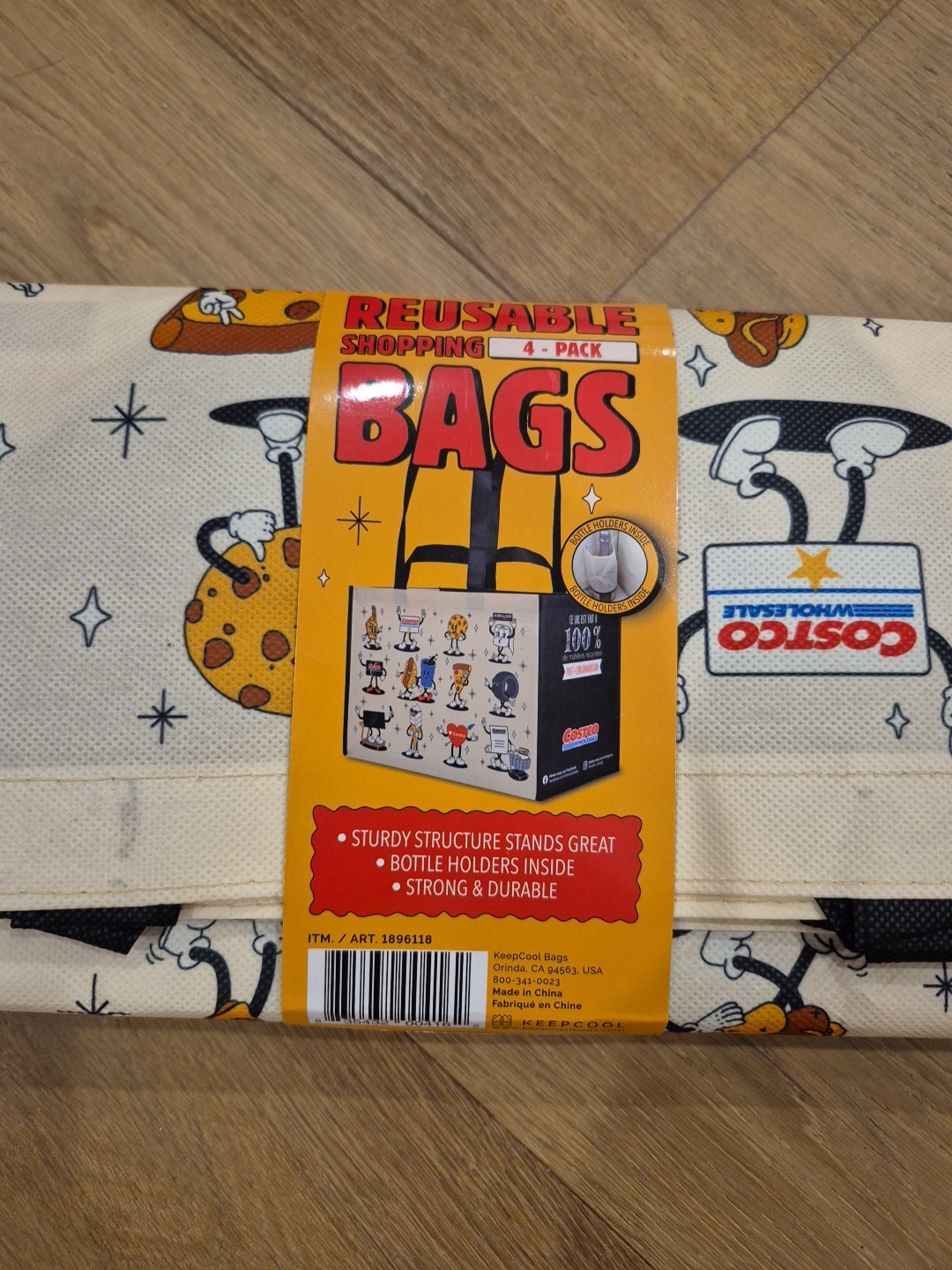 Set Of 4 Pack Canada Exclusive Costco Kirkland Reusable Shopping Bag Tote NEW