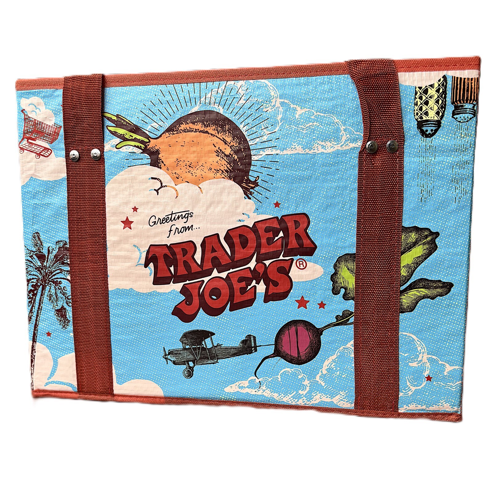 Trader Joe’s Stand-Up Collapsible Grocery Tote Bag (New Just Release) 1 Bag