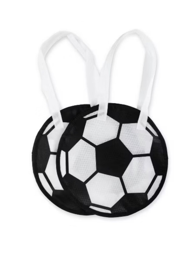 Lot of 10 Soccer Ball Reusable Tote Bags – Lightweight Game Day Party Bags