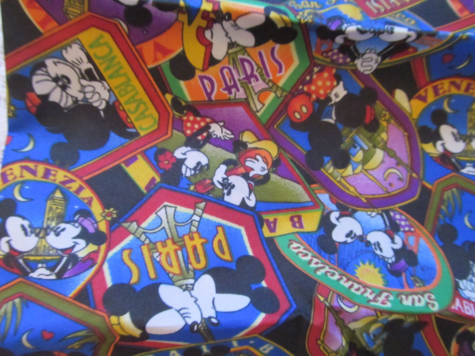 Travel Print Mickey & Minnie Mouse Disney Reusable Shopping Bag NEW