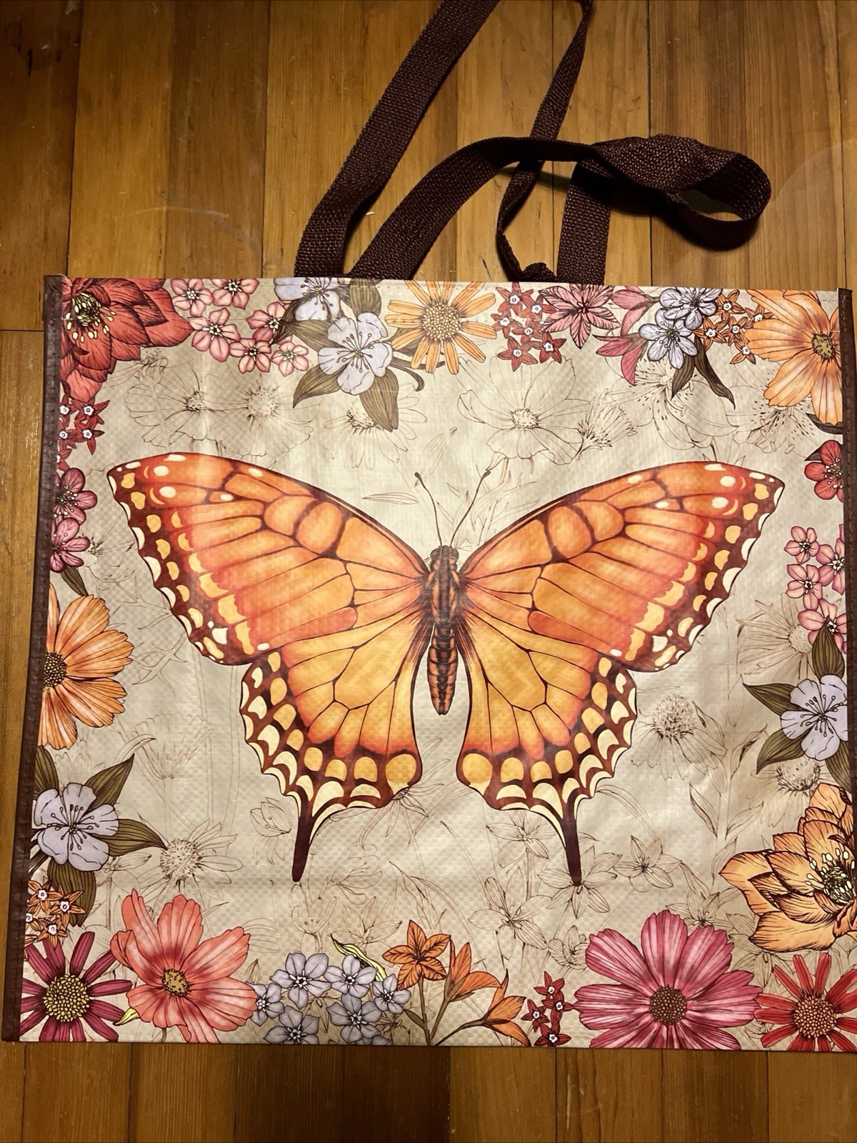 TJ Maxx Reusable Shopping Bag BUTTERFLIES 🦋 in WONDERFUL COLORS 🦋