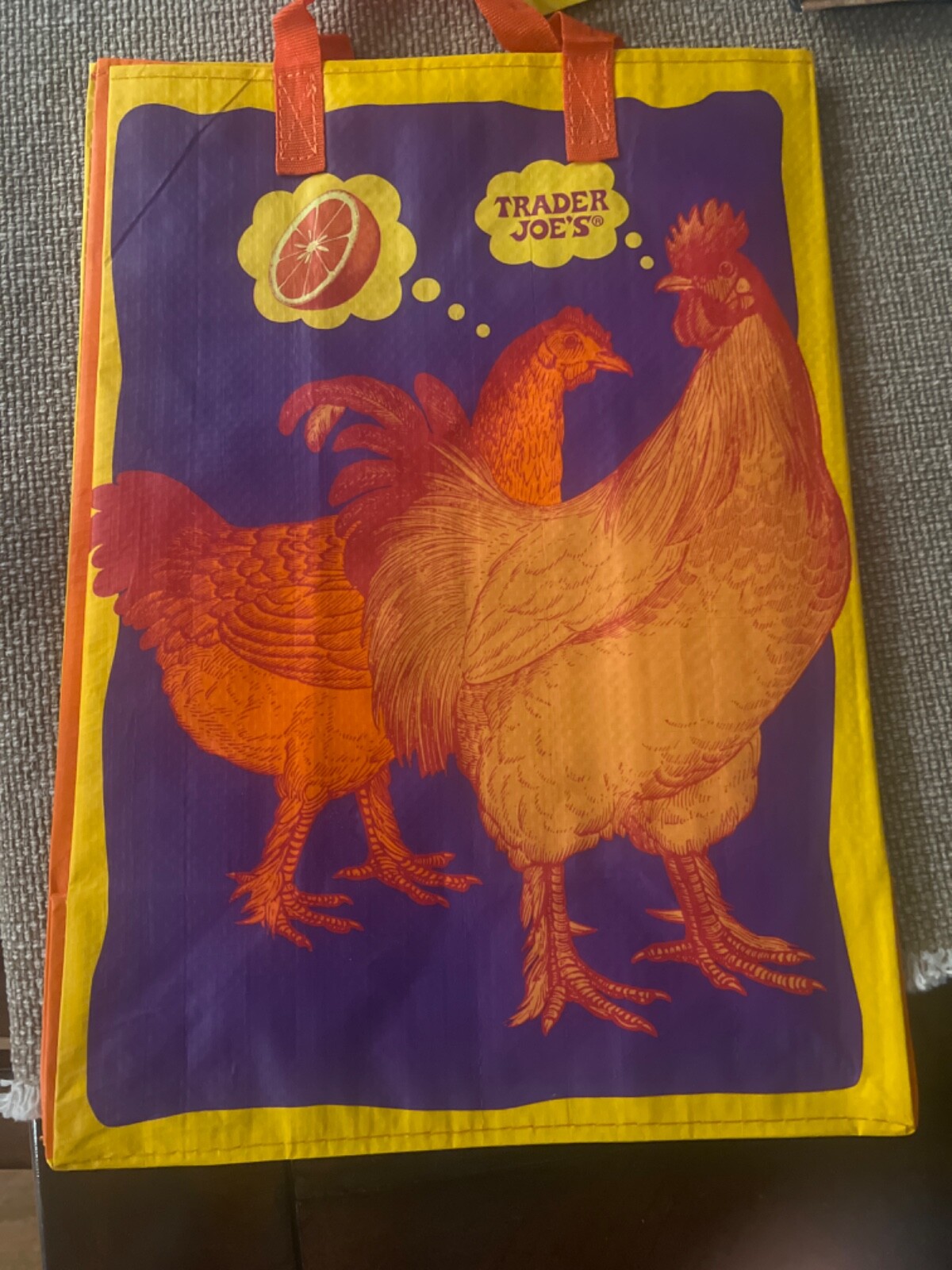 NWT Trader Joe’s Mystery Bag Exclusive Mandarin Orange Chicken Reusable Tote Bag