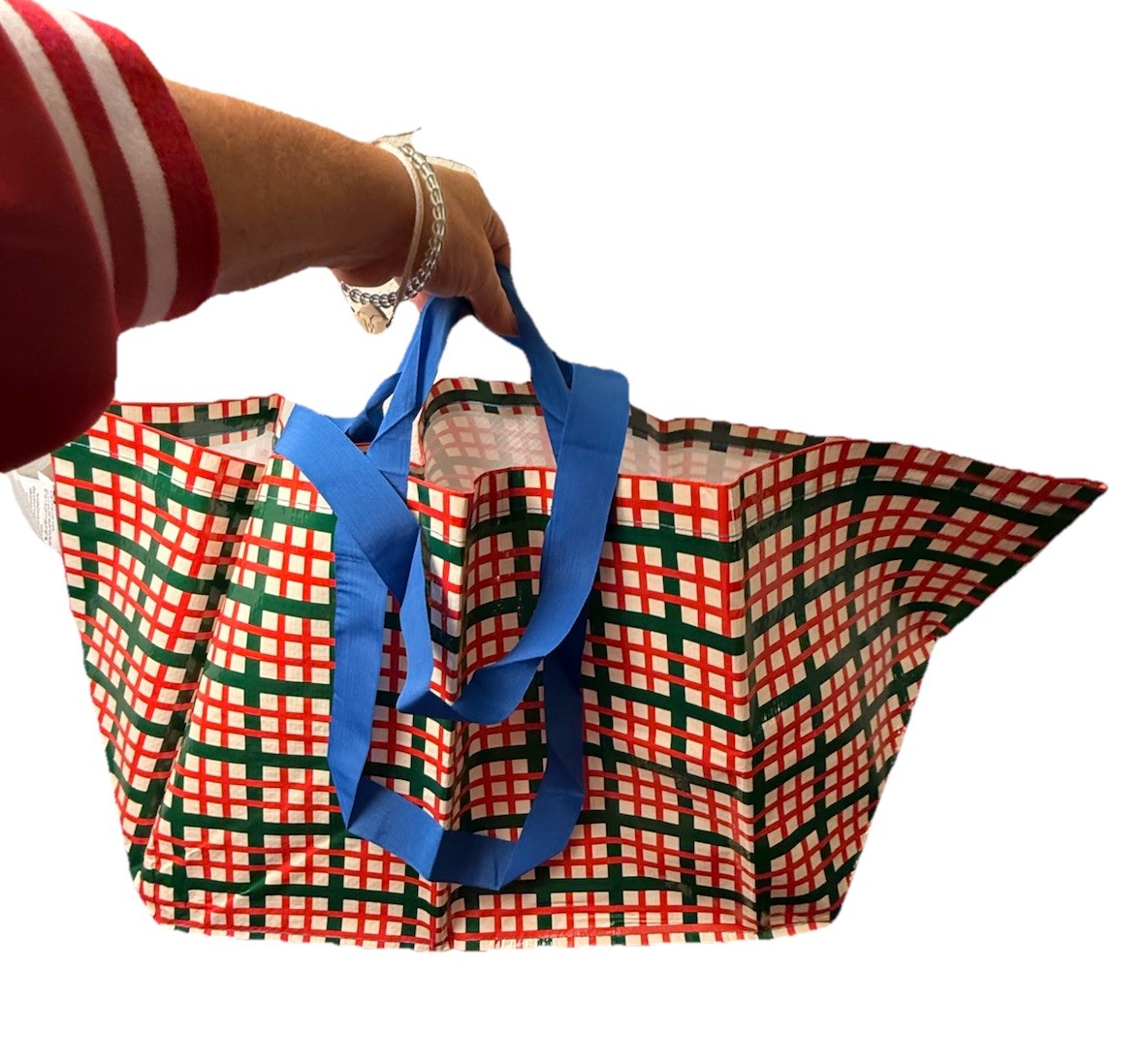Ikea VINTERFINT Reusable Bag Tote HOLIDAY Plaid X-large Bag 2025 Christmas Bag