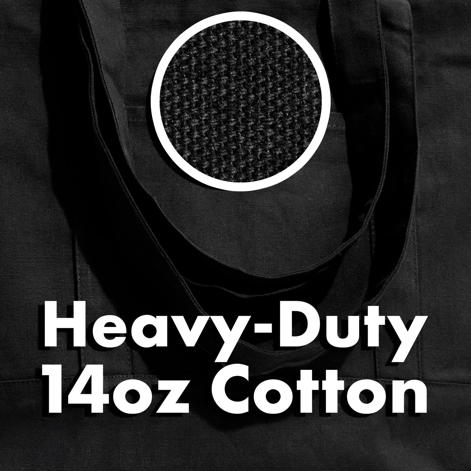 (Not Made In China) Black Canvas Tote Bags with Zipper, 6-Pack, Heavy Duty Or…